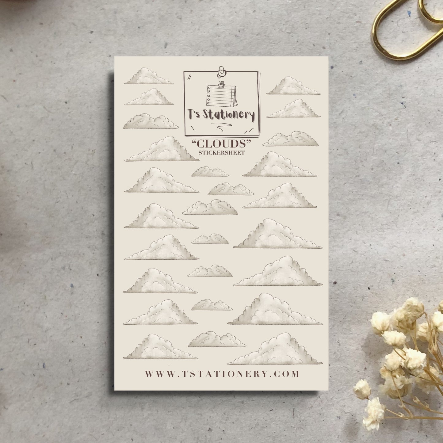 "Clouds"  Sticker Sheet