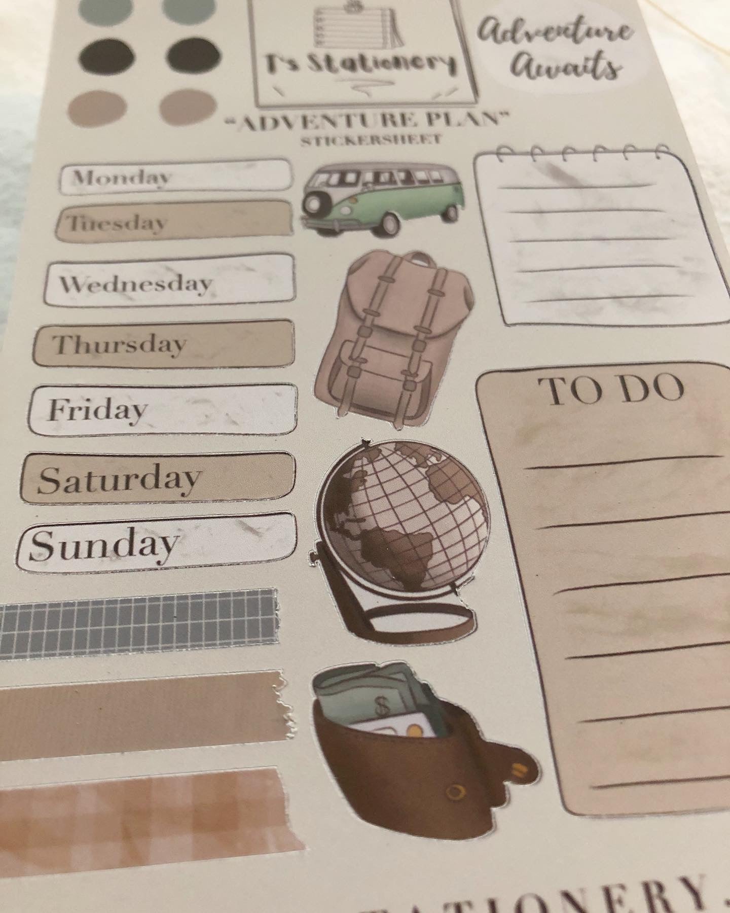 "Adventure Plan" Sticker Sheet