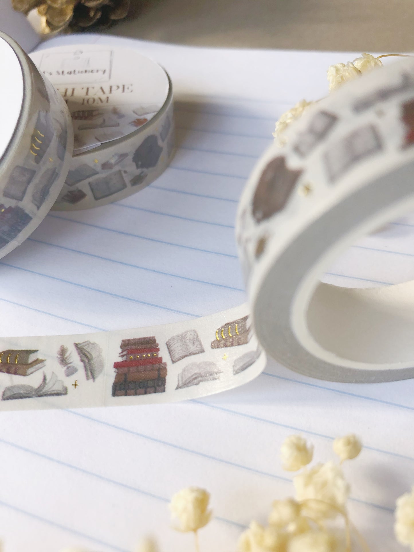 "Gold Foil Books" Washi Tape