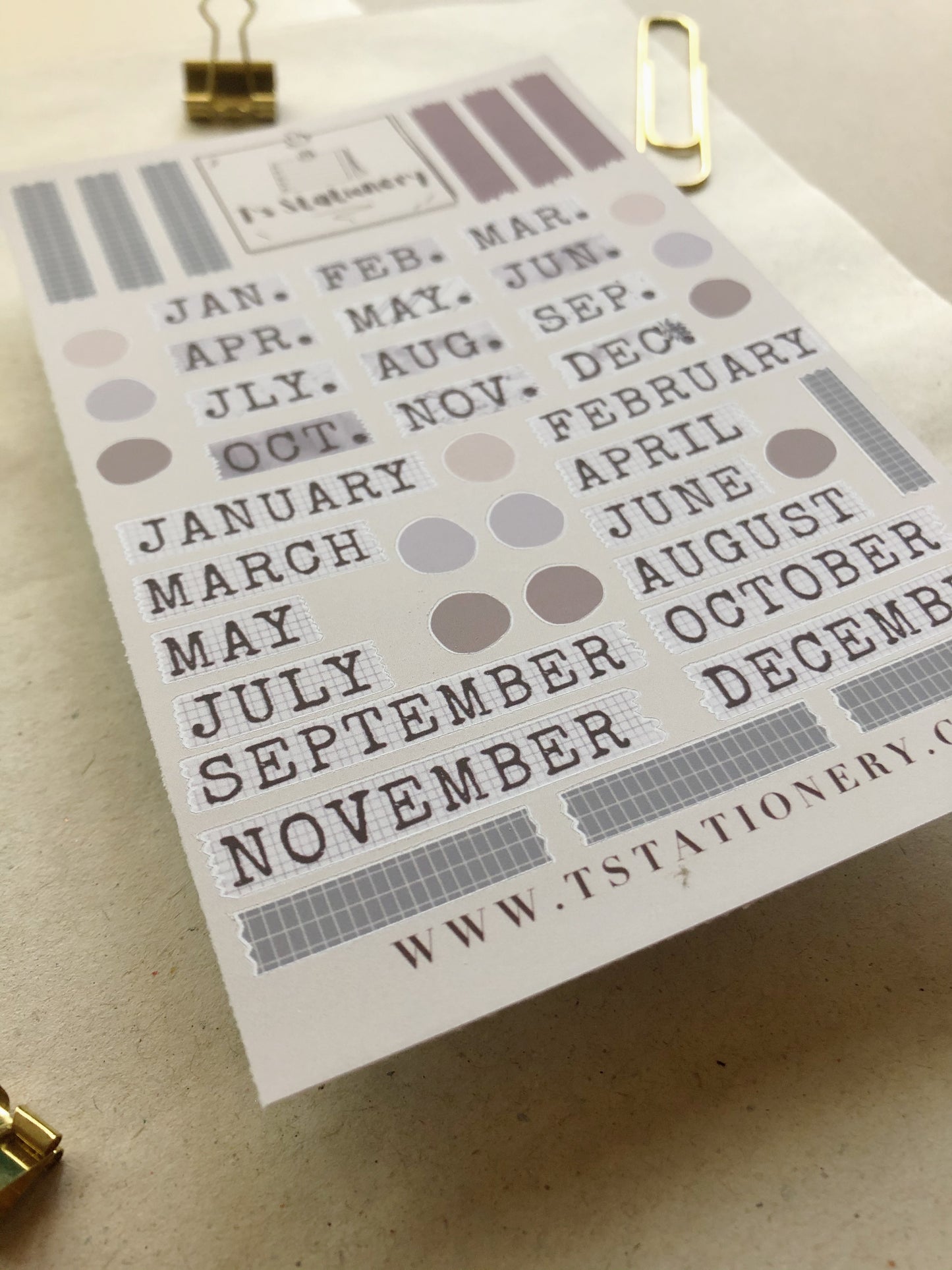 "Monthly Planner Kit 1" Sticker Sheet