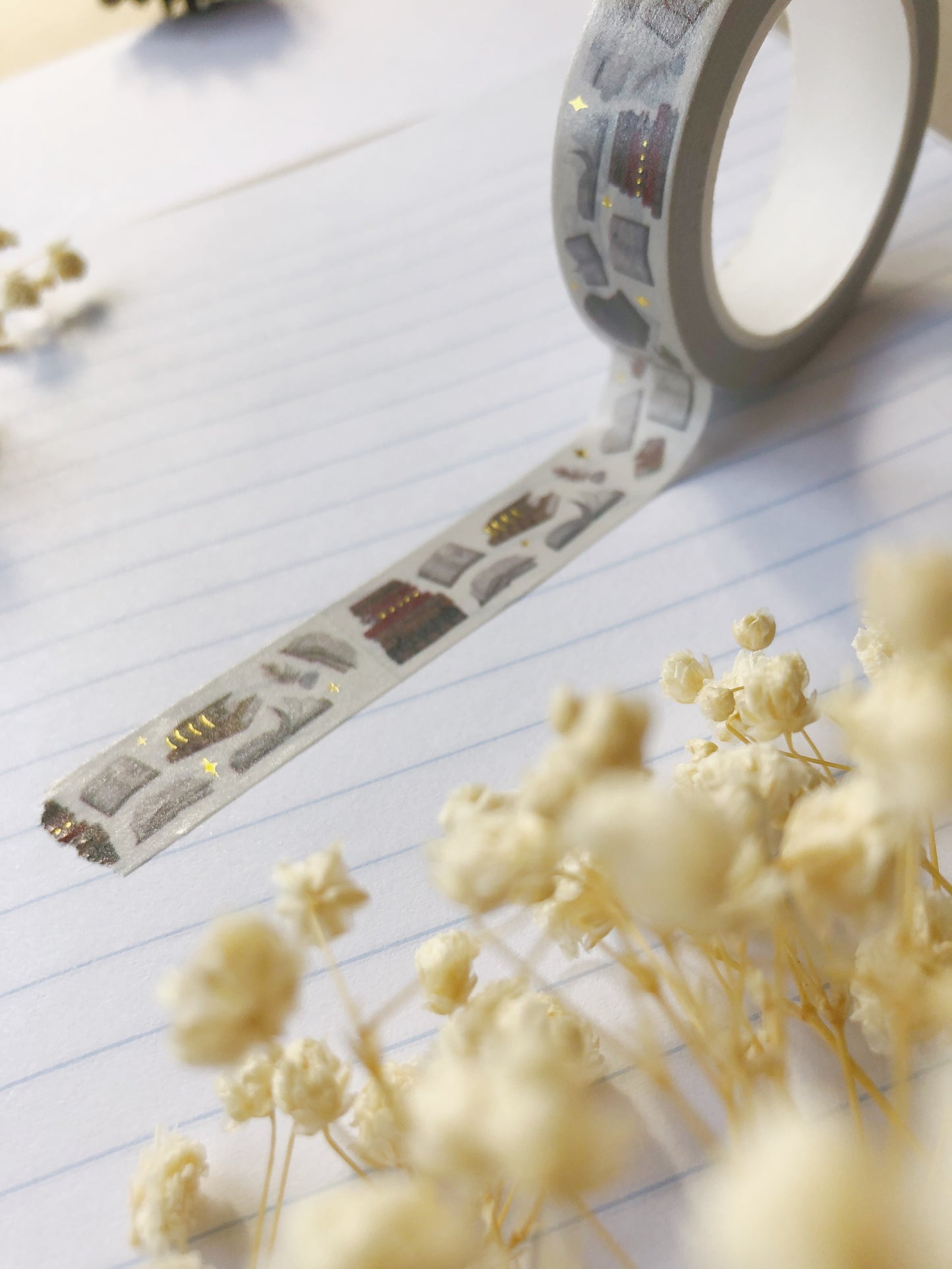 "Gold Foil Books" Washi Tape