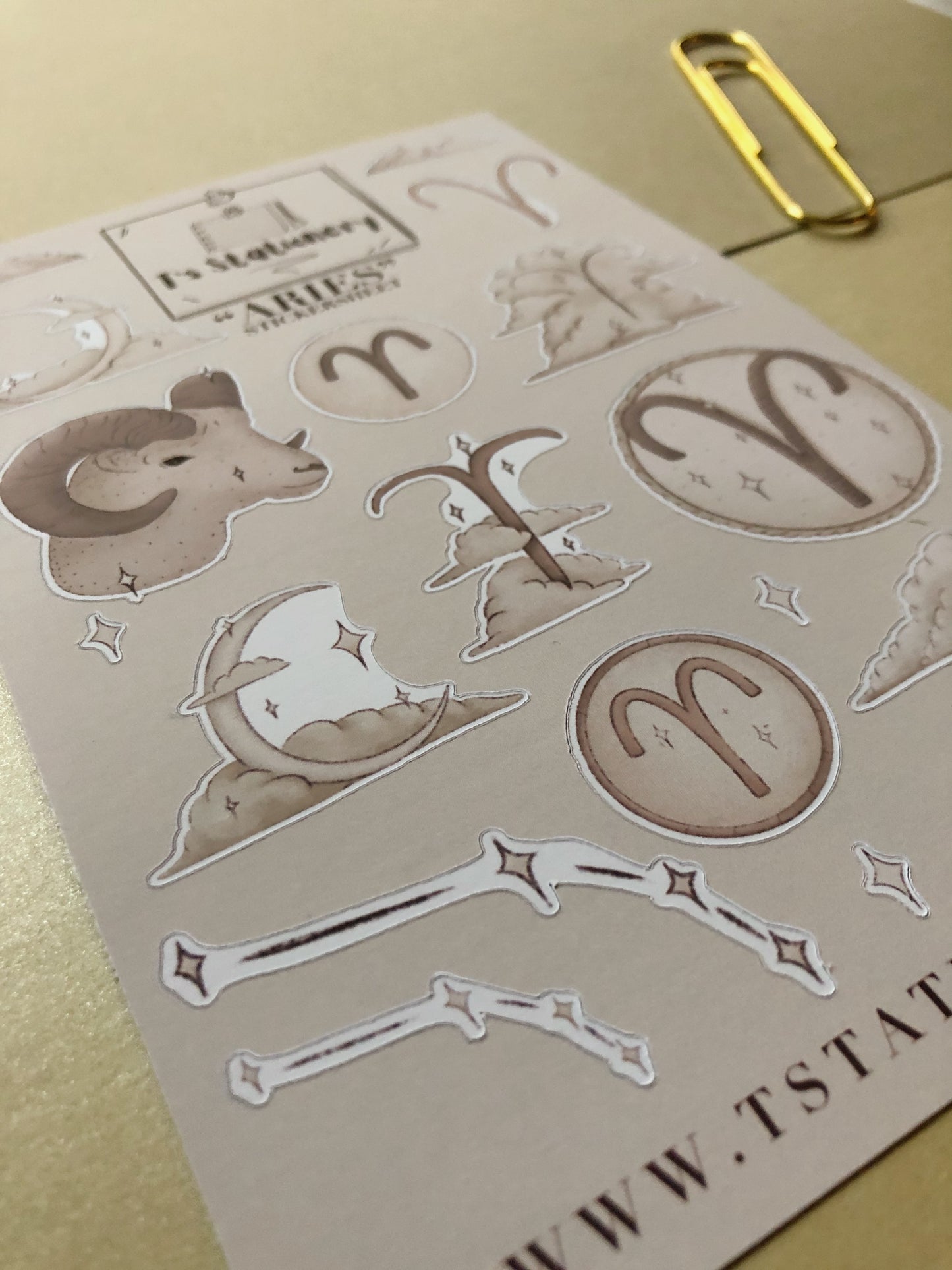 "Aries" Sticker Sheet