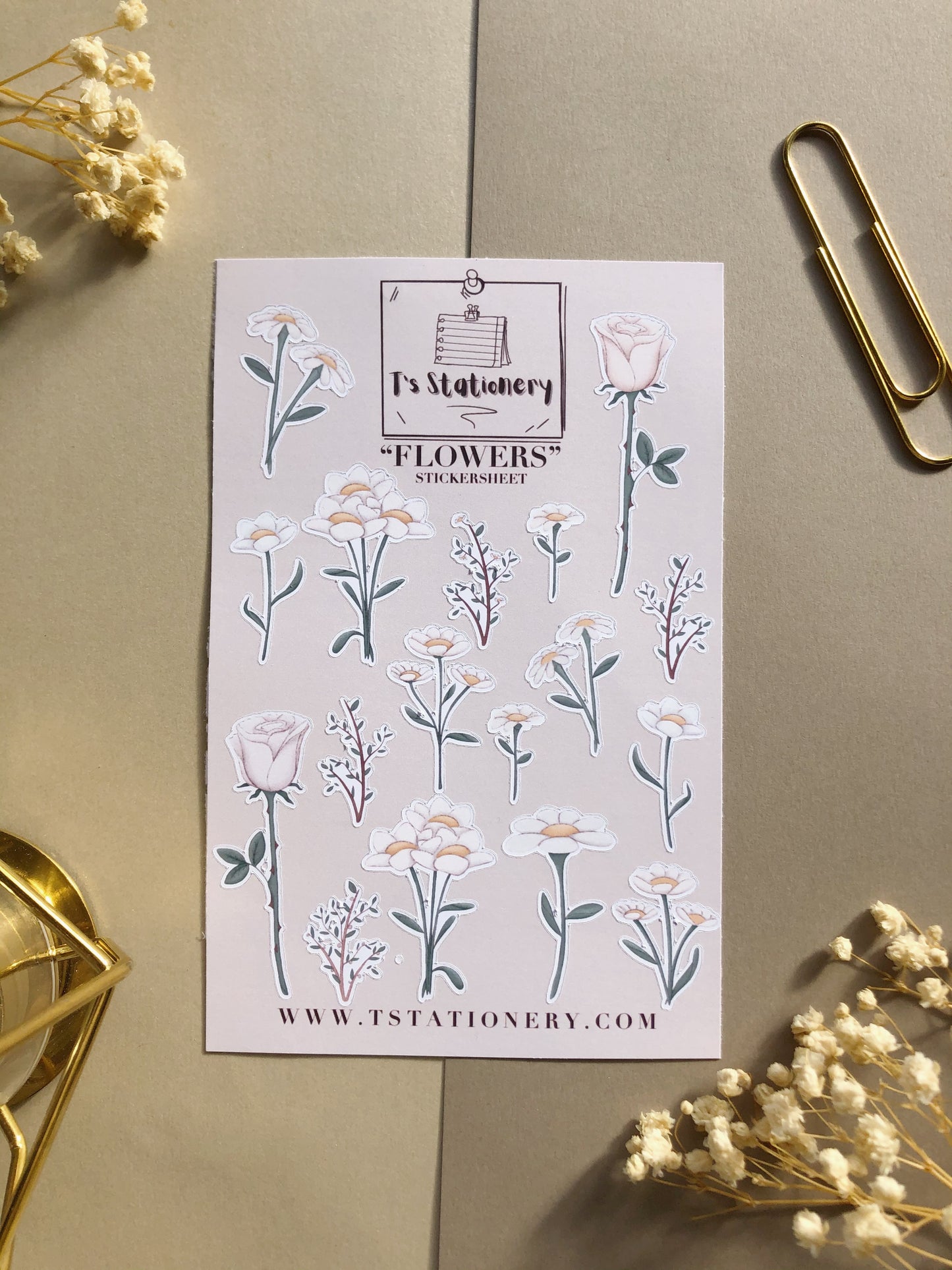 "Flowers"  Sticker Sheet
