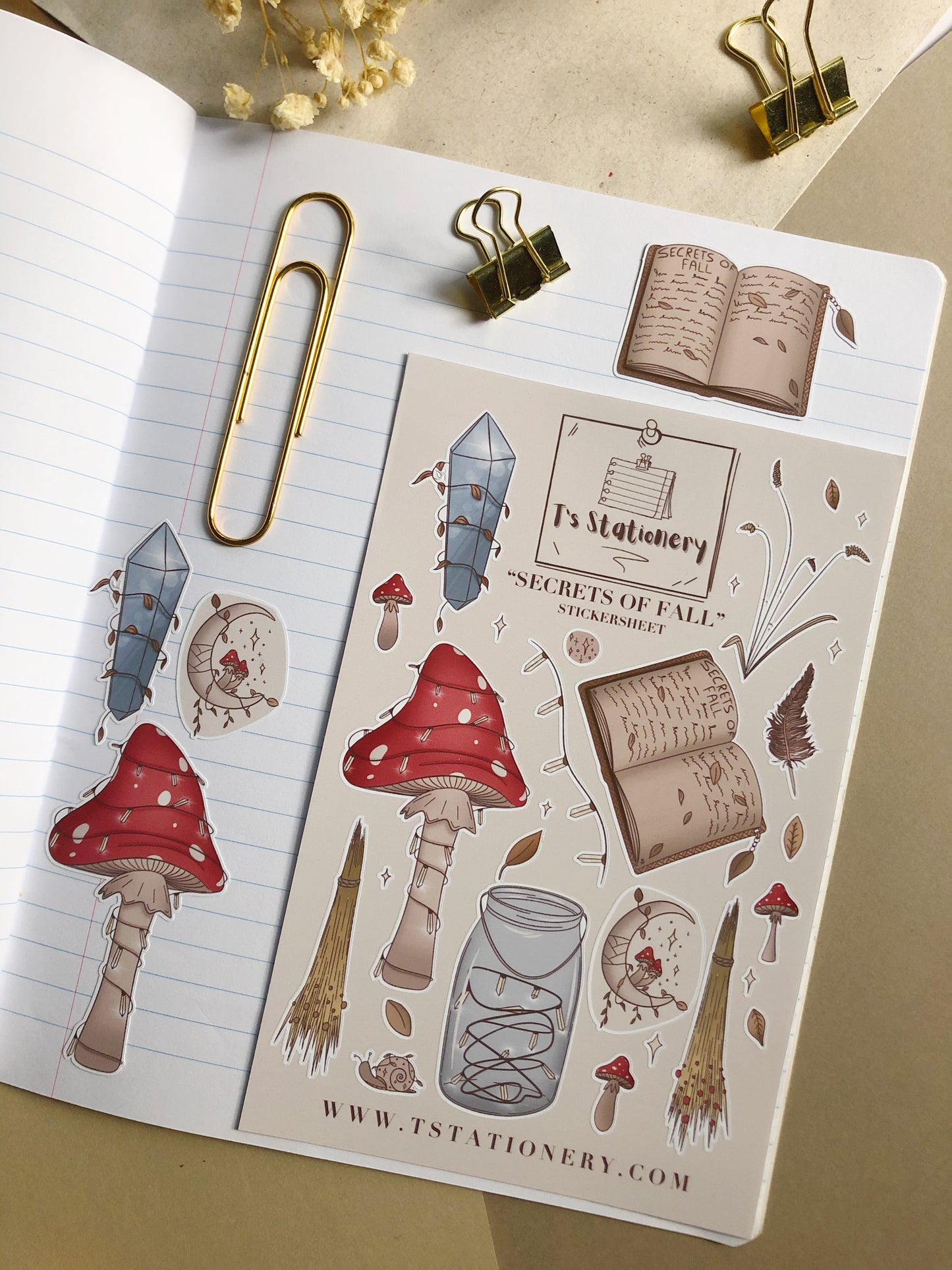 "Fall Set Of 5" Sticker Set