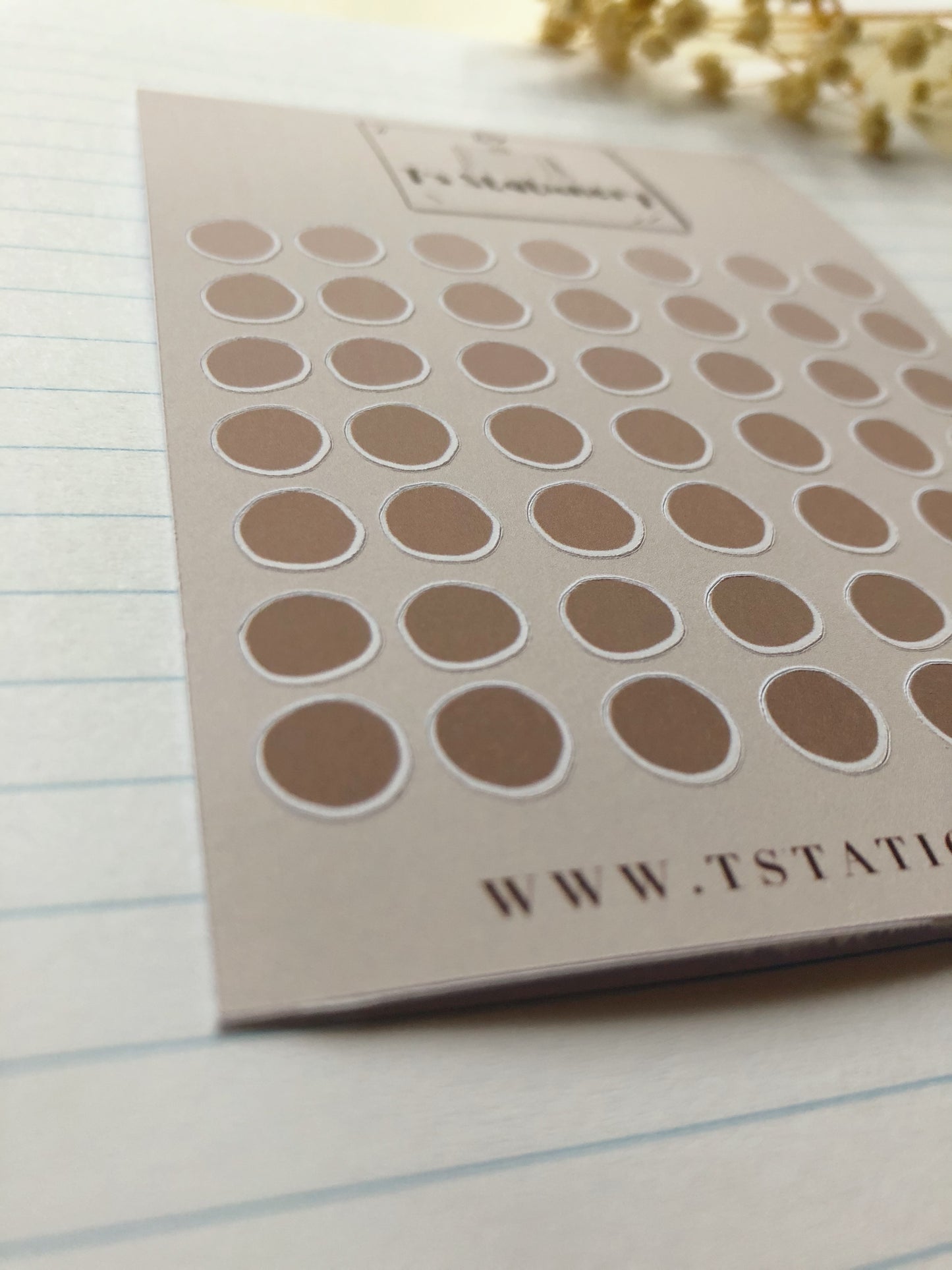 "Beige Dots" Sticker Sheet