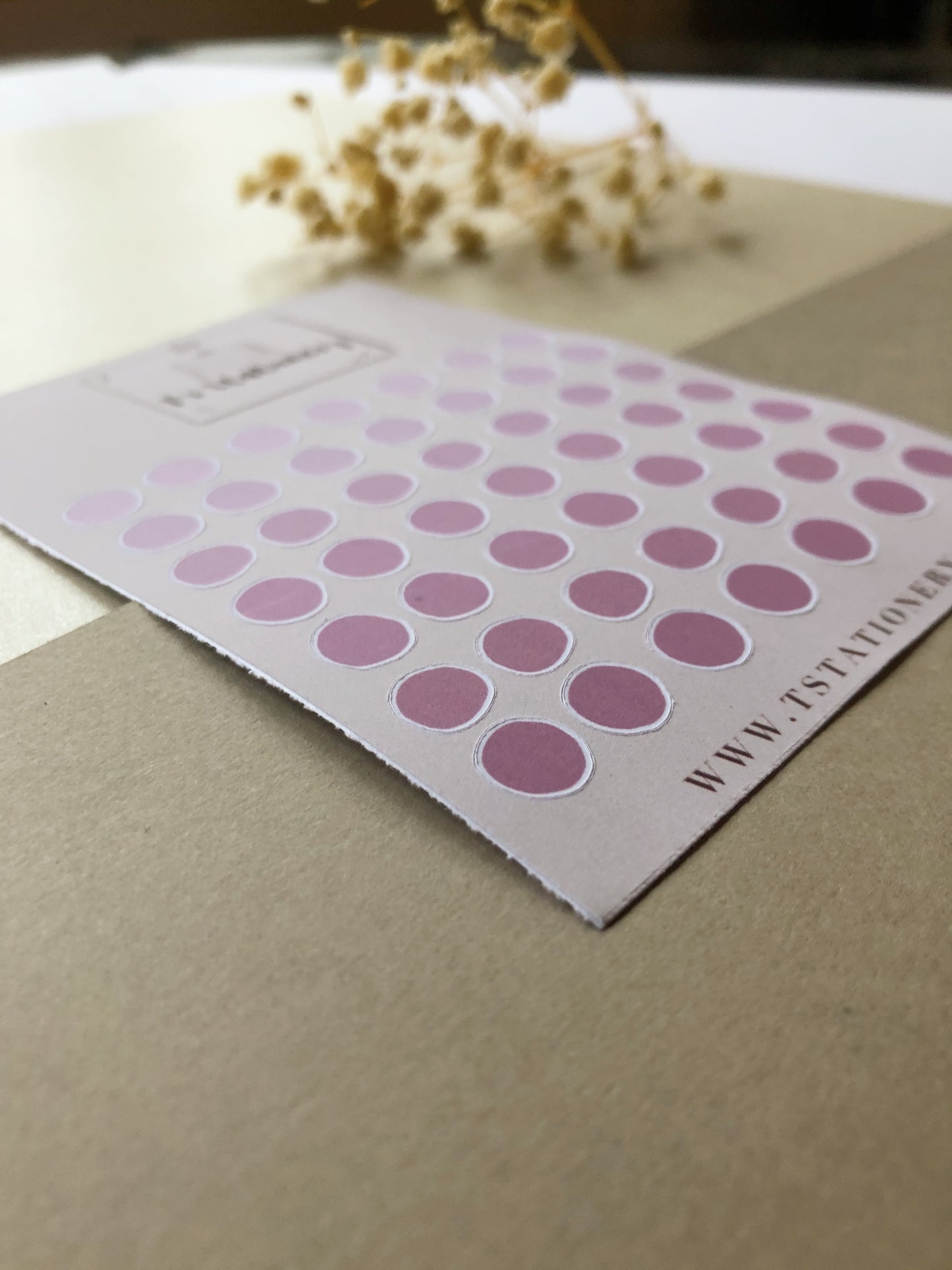 "Pastel Pink Dots" Sticker Sheet