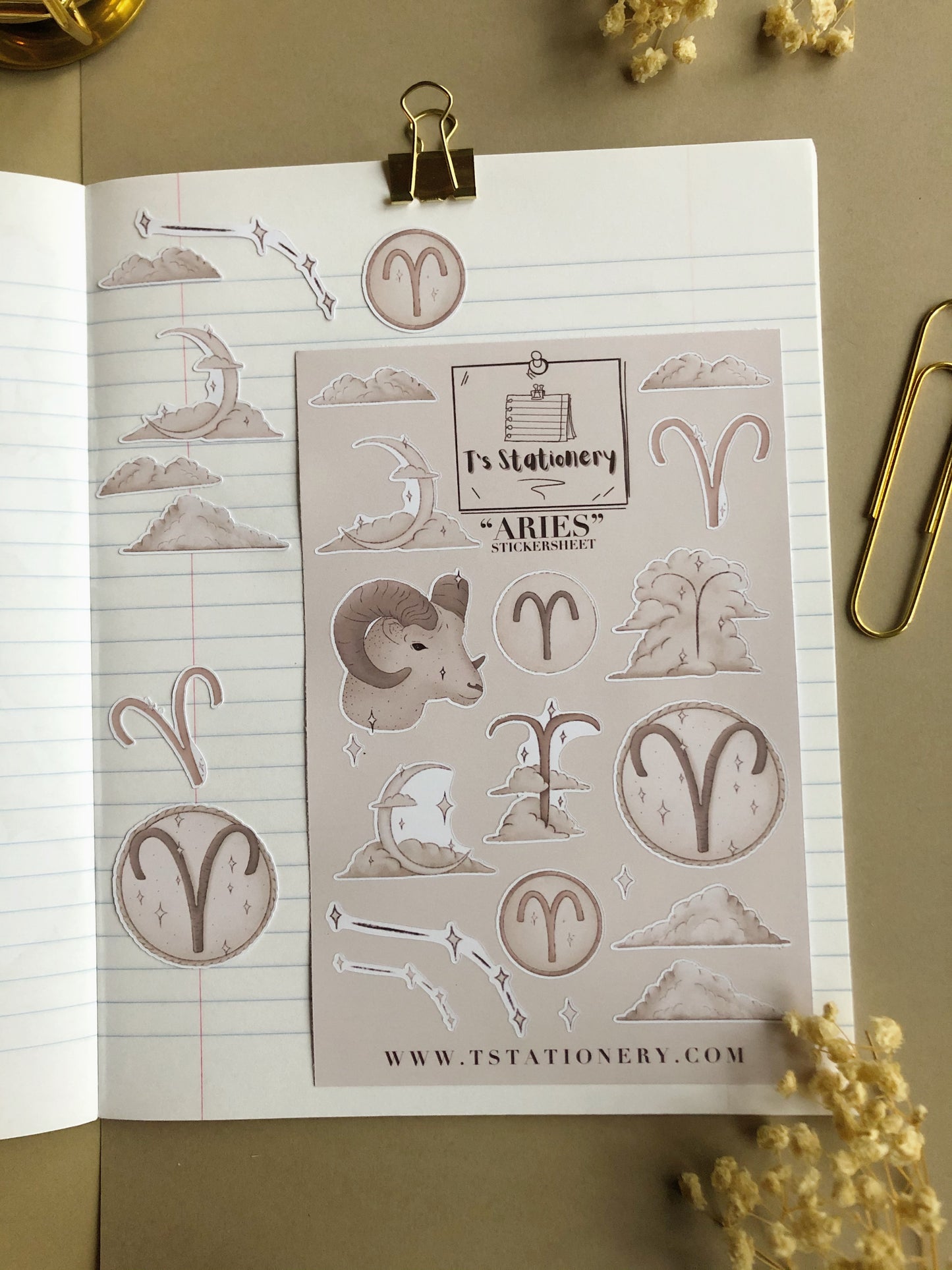 "Aries" Sticker Sheet