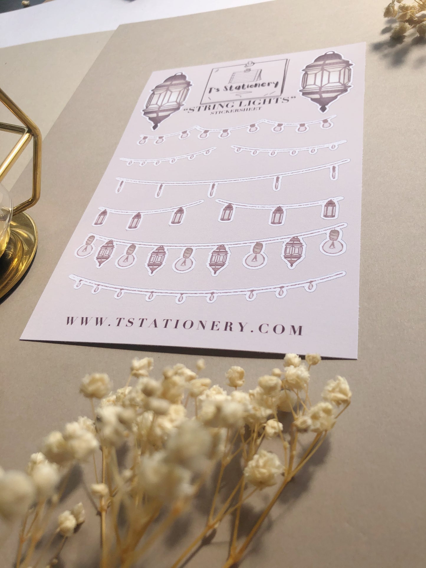 "String Lights"  Sticker Sheet