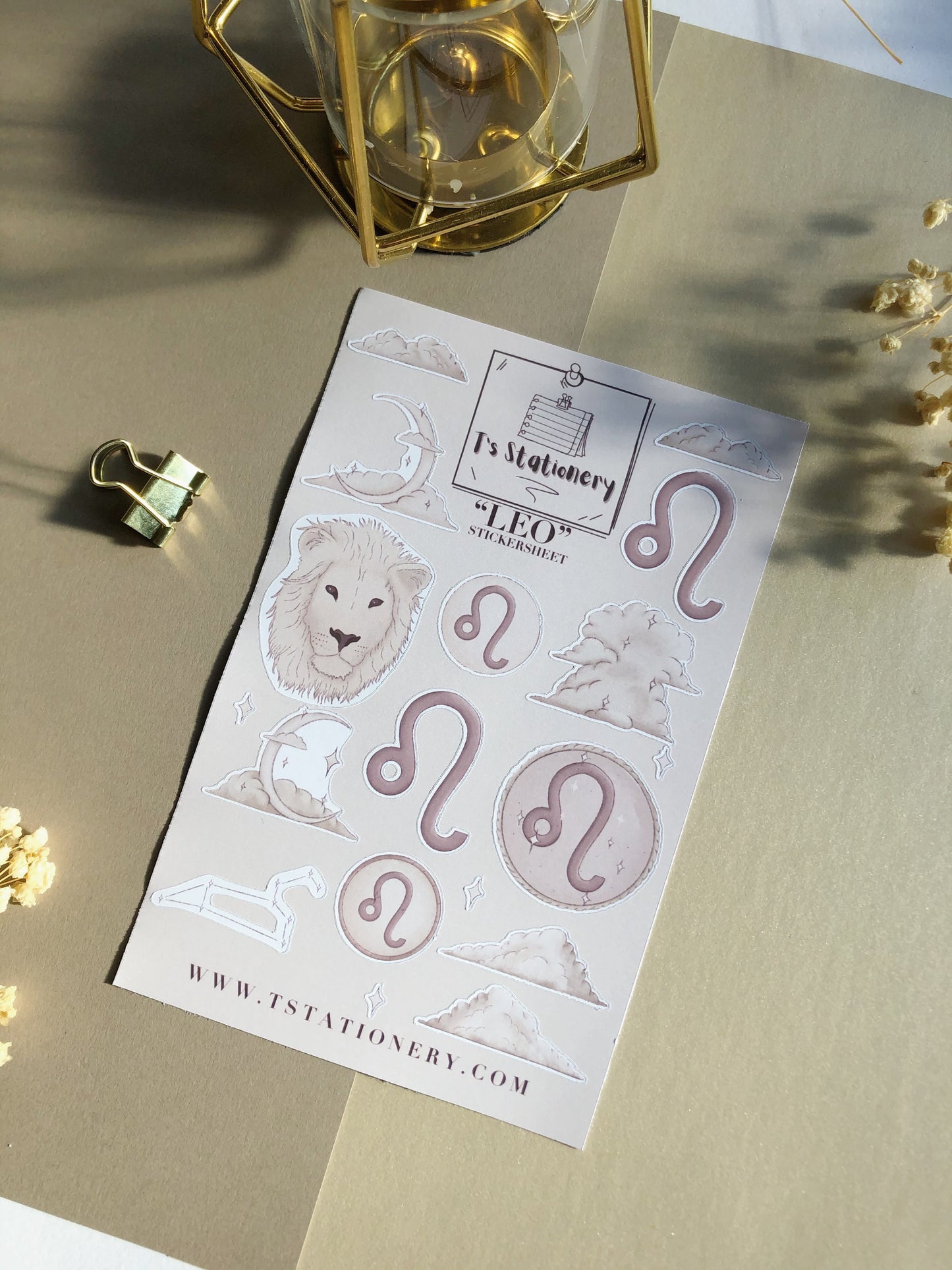 "Leo"  Sticker Sheet