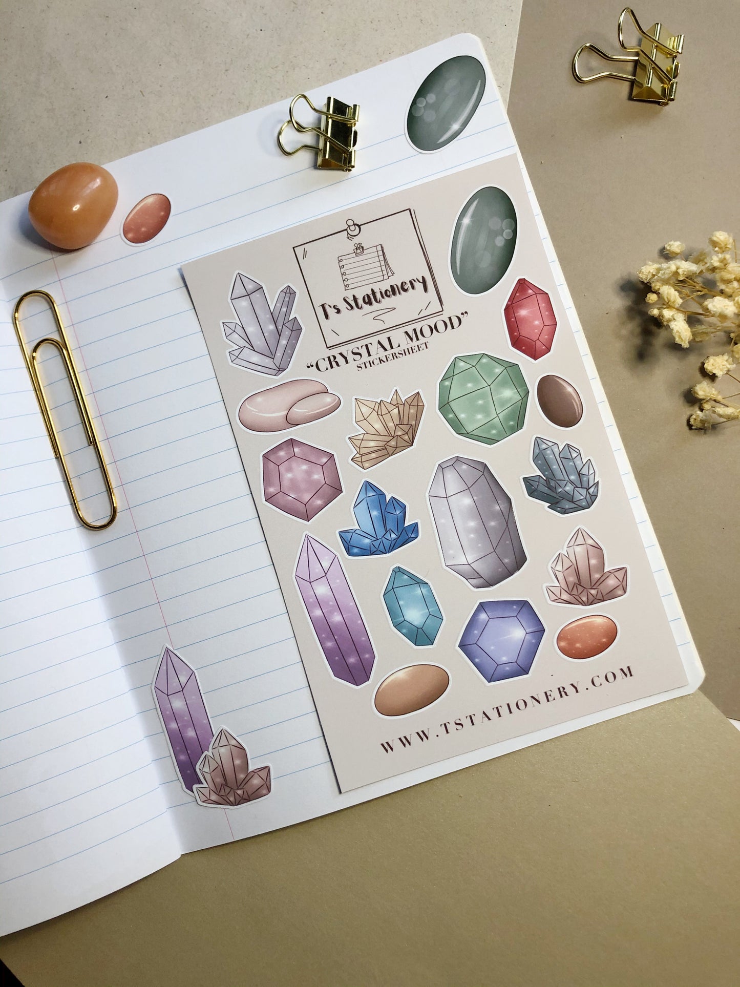 "Crystal Mood" Sticker Sheet