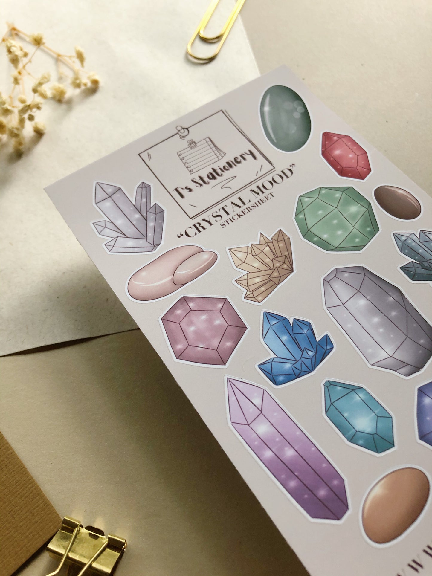 "Crystal Mood" Sticker Sheet