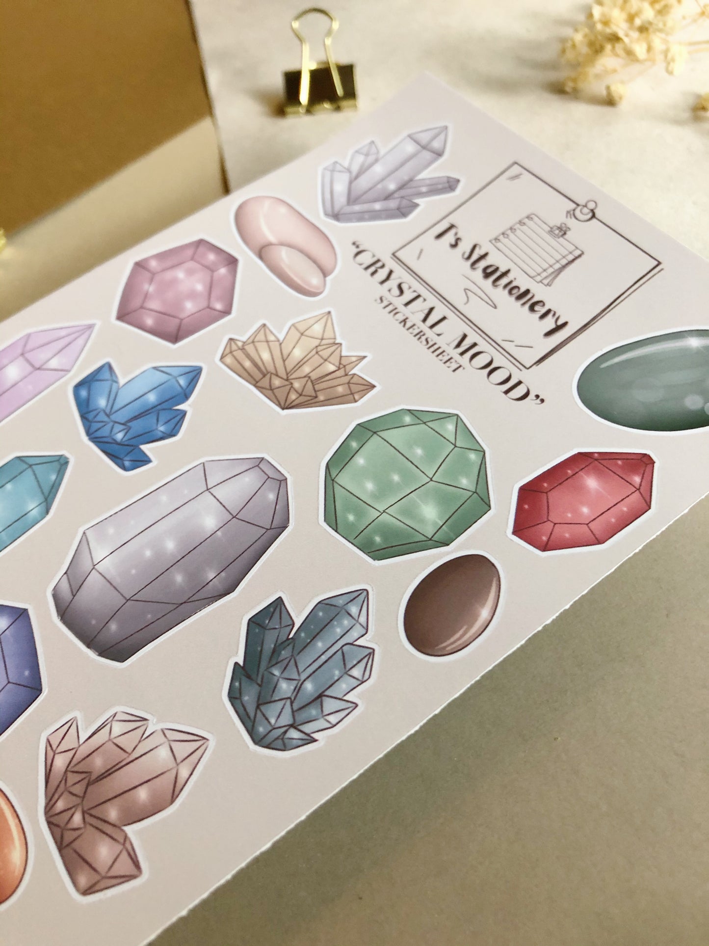 "Crystal Mood" Sticker Sheet