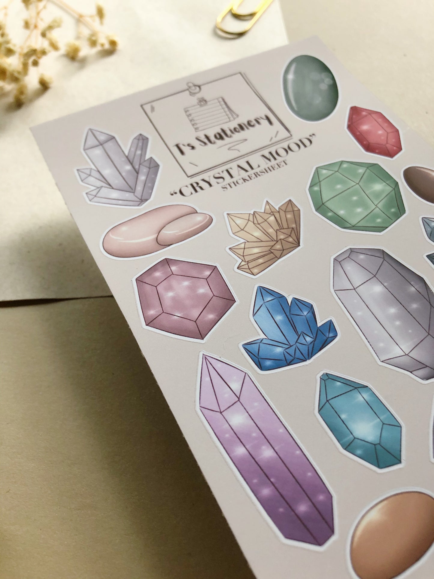 "Crystal Mood" Sticker Sheet