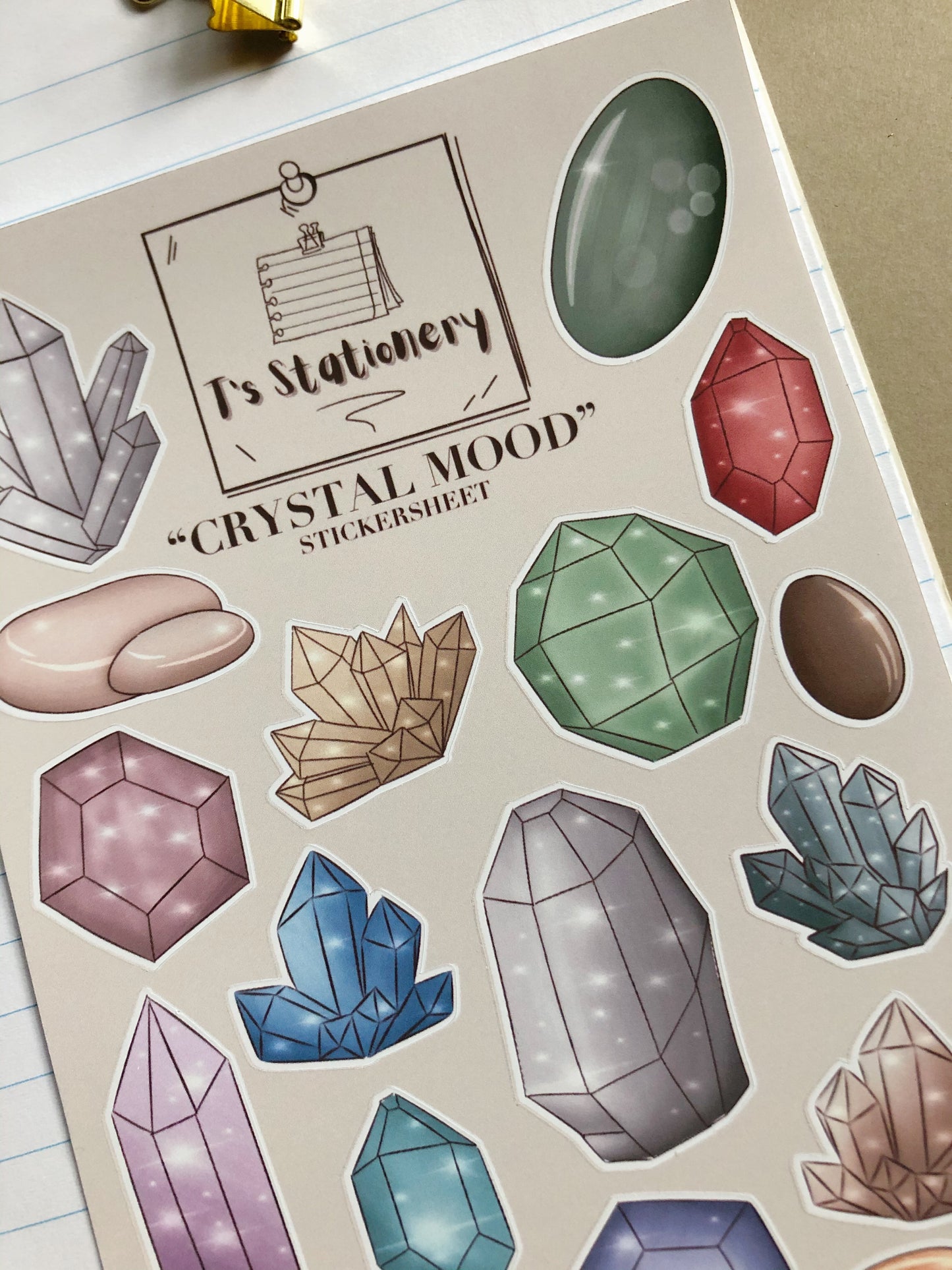 "Crystal Mood" Sticker Sheet