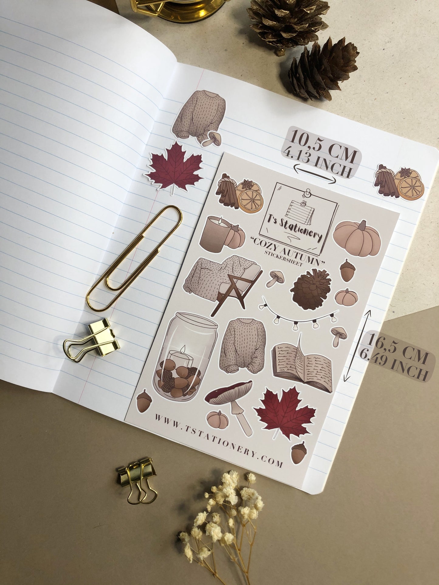 "Cozy Fall"  Sticker Sheet