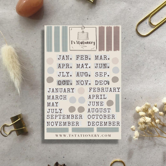 "Monthly Planner Kit 1" Sticker Sheet