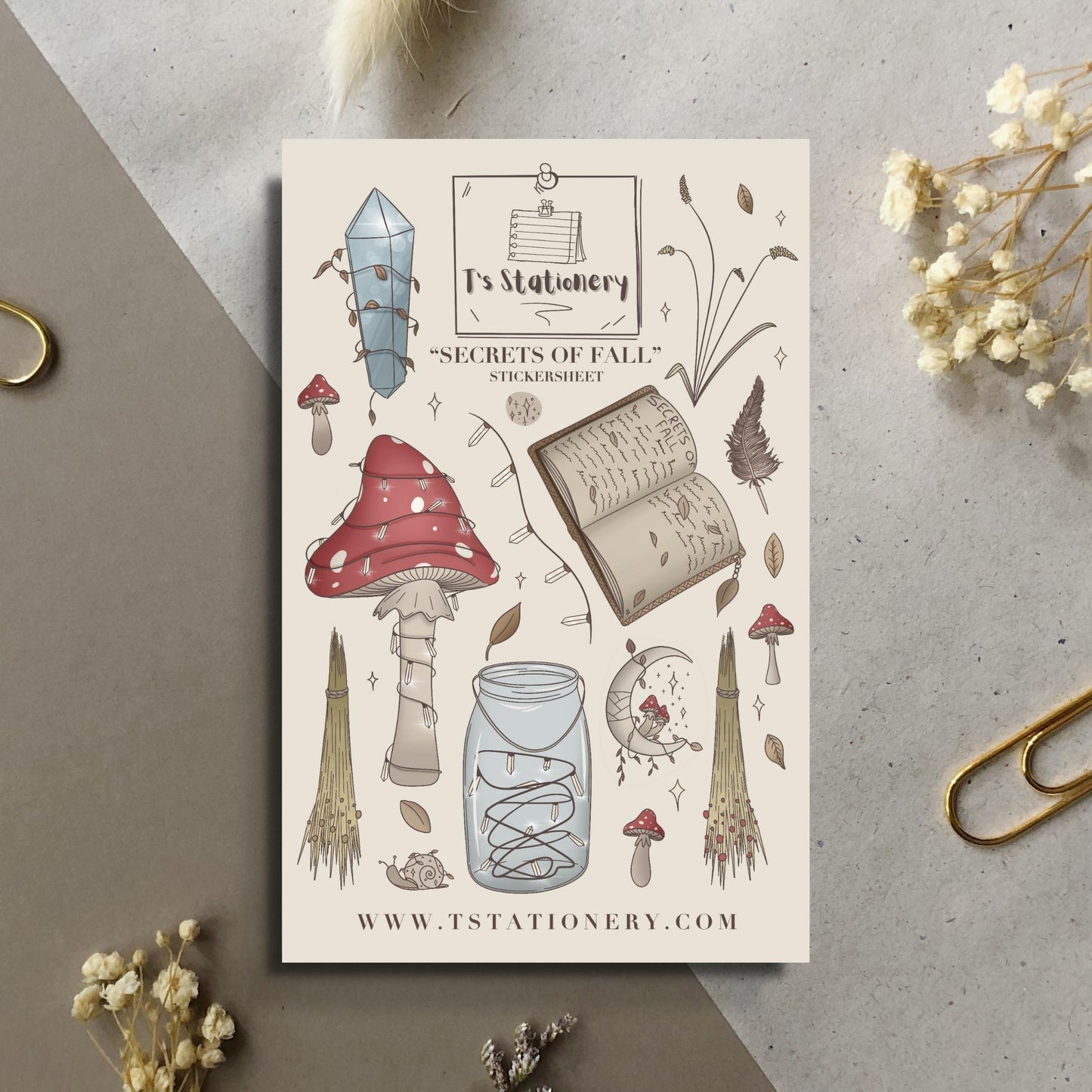 "Secrets Of Fall" Sticker Sheet