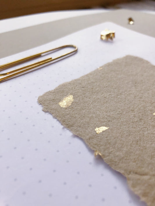 "A6 Hand Made Gold Foil Paper"