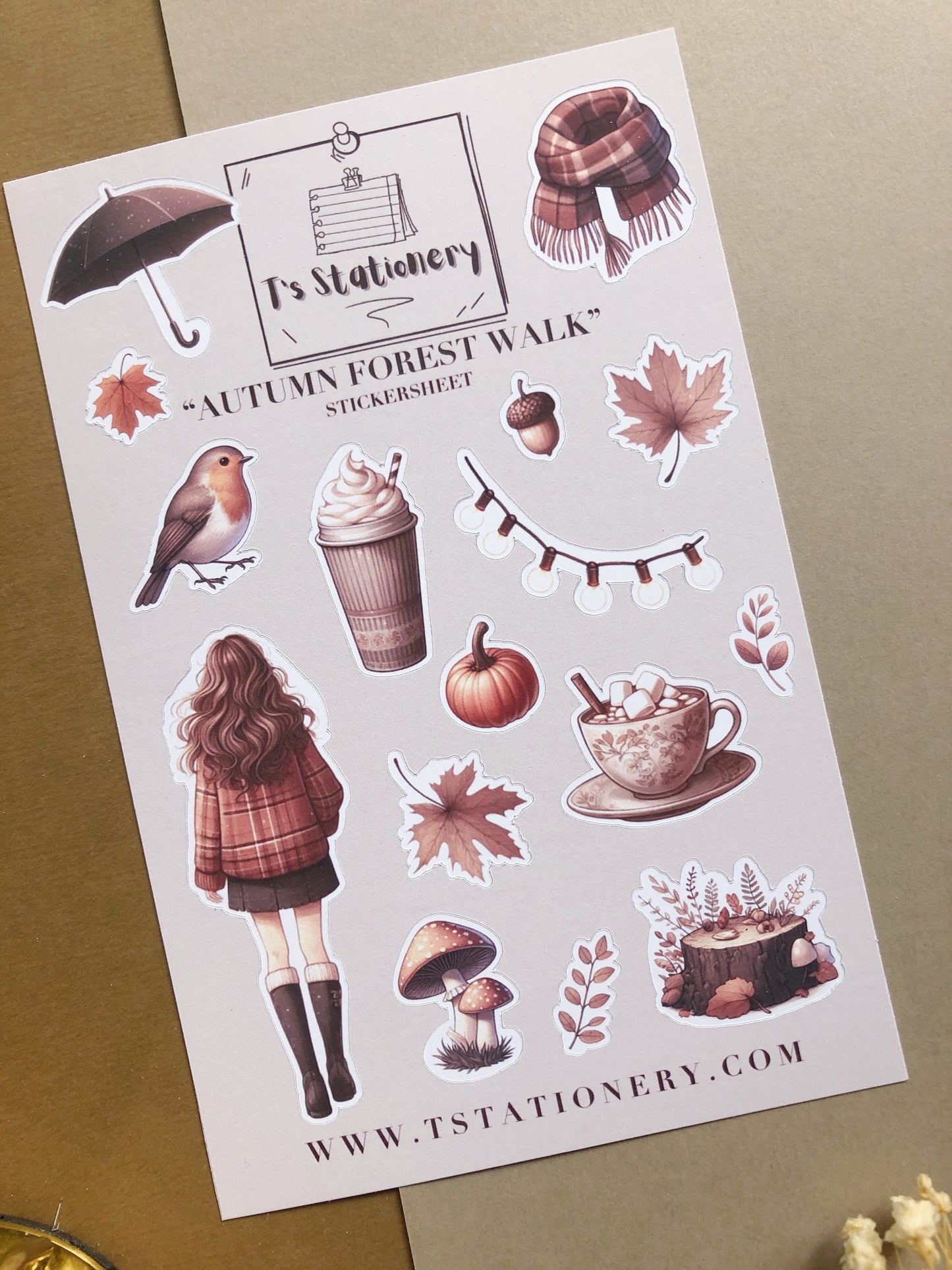 "Autumnal Forest Walk" Sticker Sheet