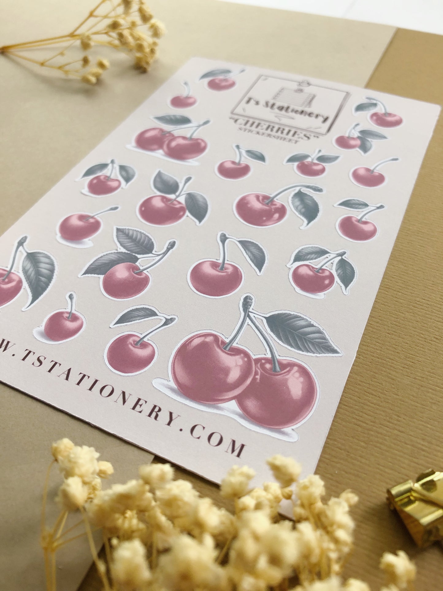 "Cherries" Sticker Sheet