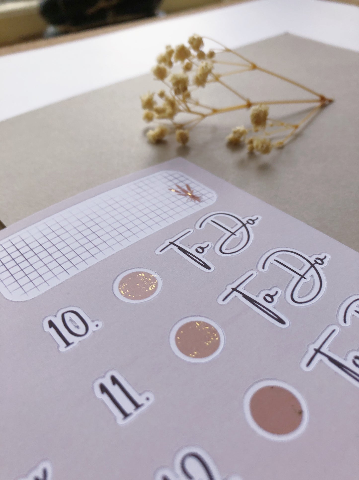 Gold Foil "Fall Planner 2024" Sticker Sheet