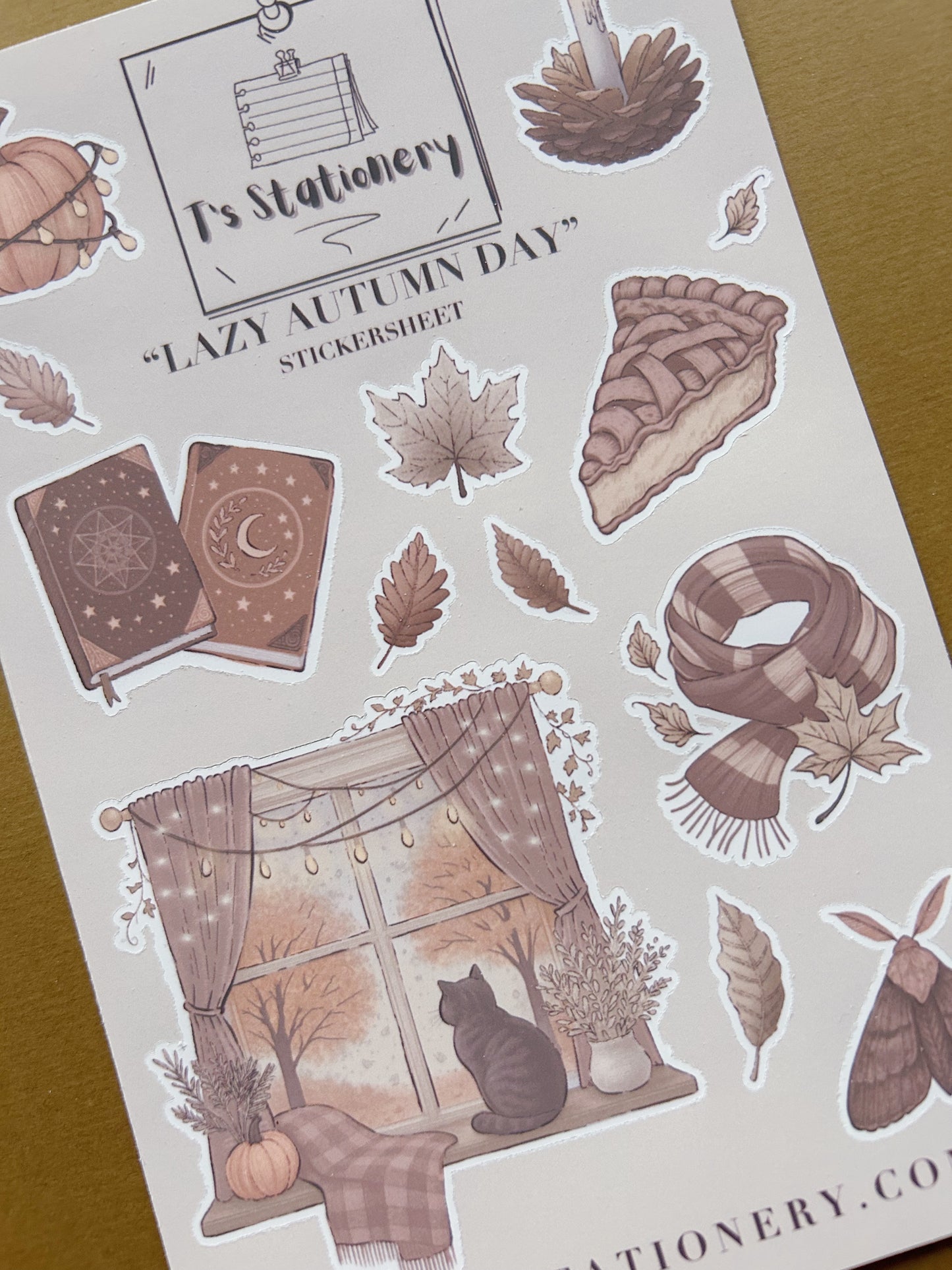 "Lazy Autumn Day"  Sticker Sheet