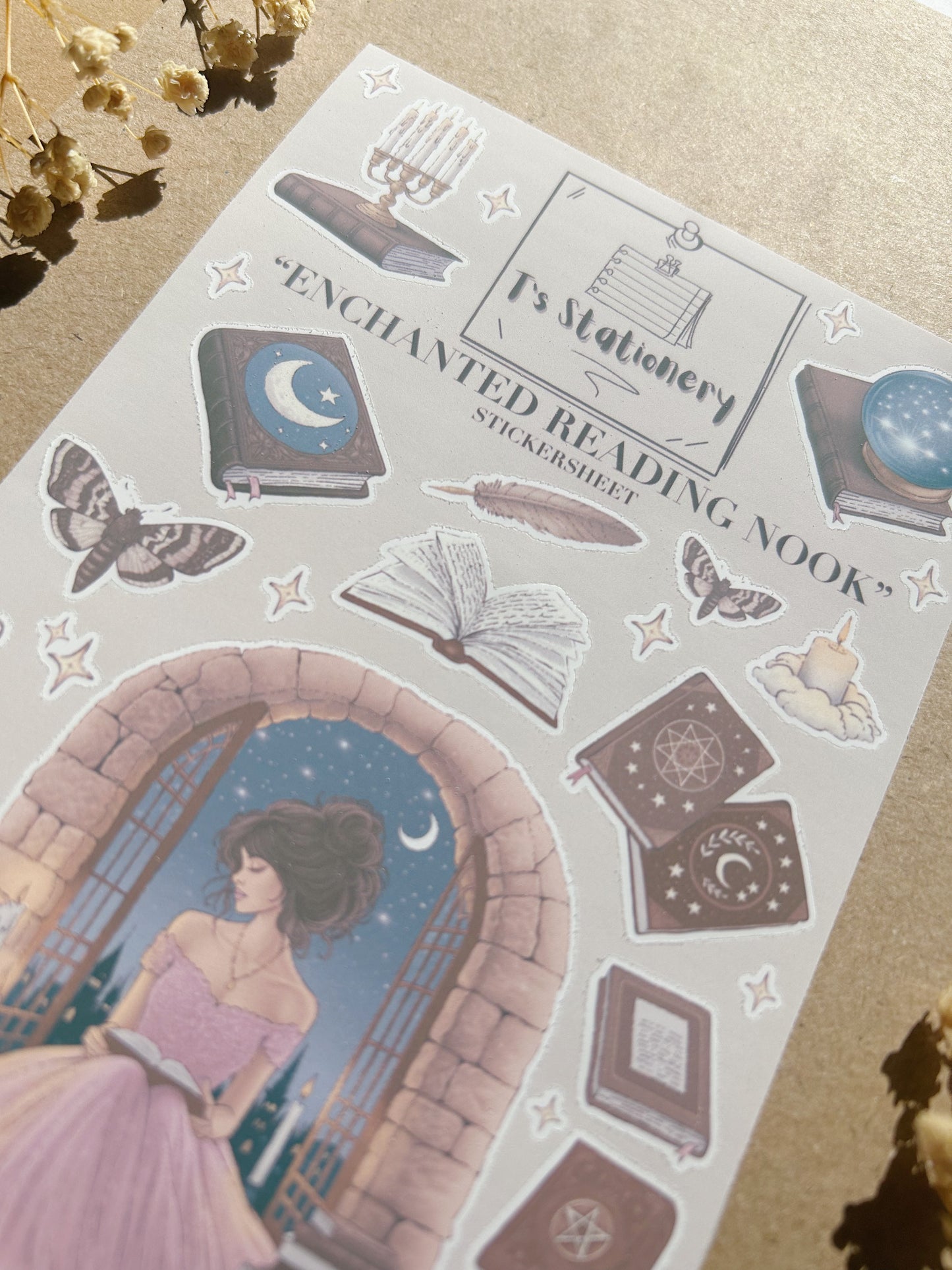 "Enchanted Reading Nook"  Sticker Sheet