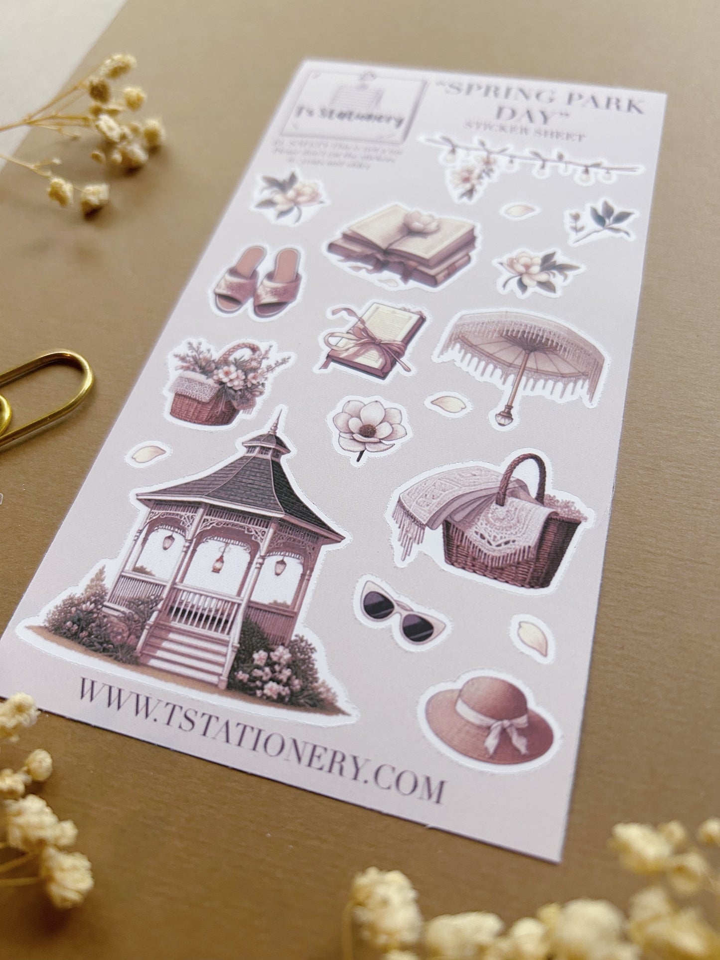 "Spring Park Day"  Sticker Sheet