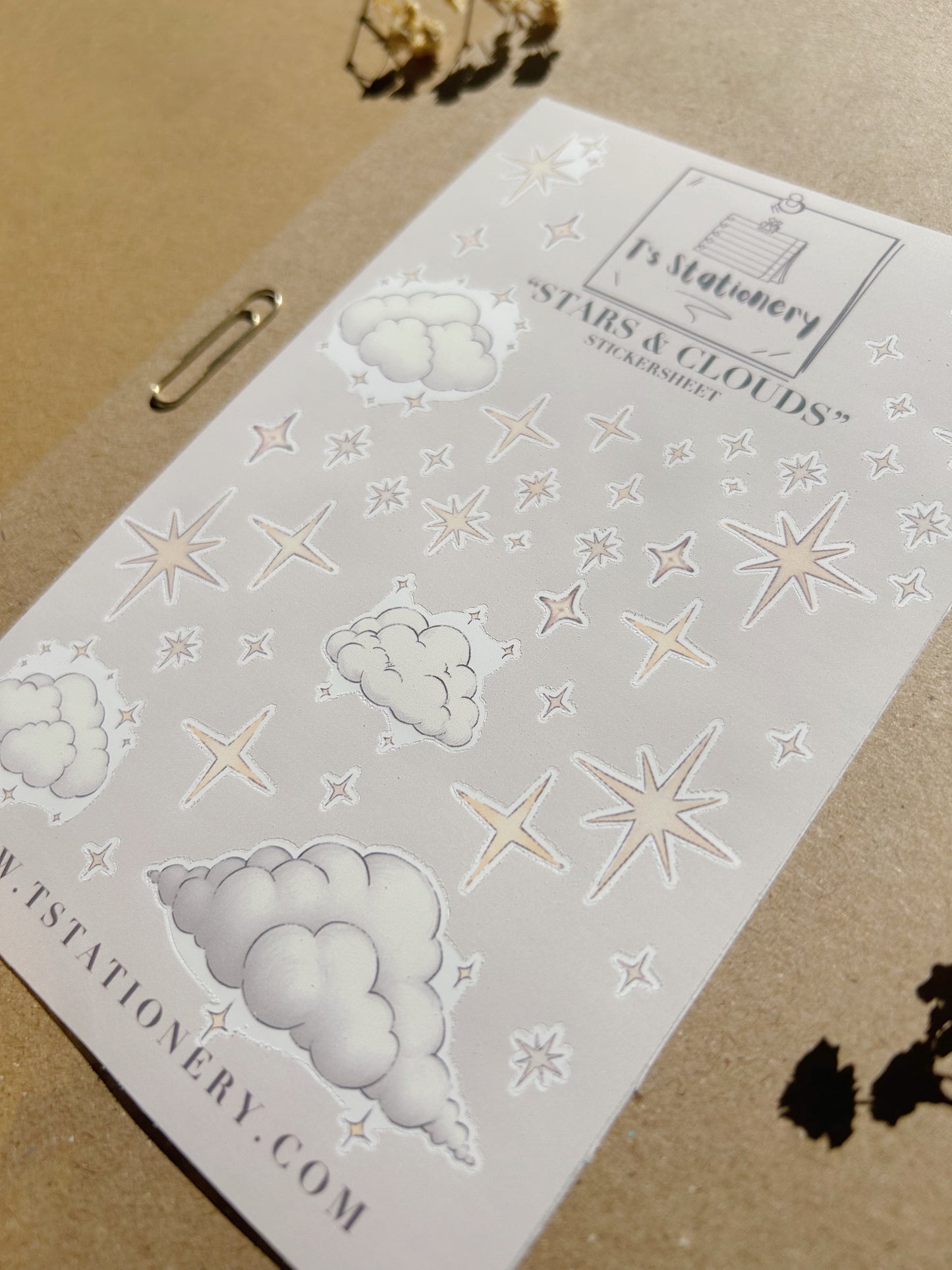 "Stars & Clouds"  Sticker Sheet