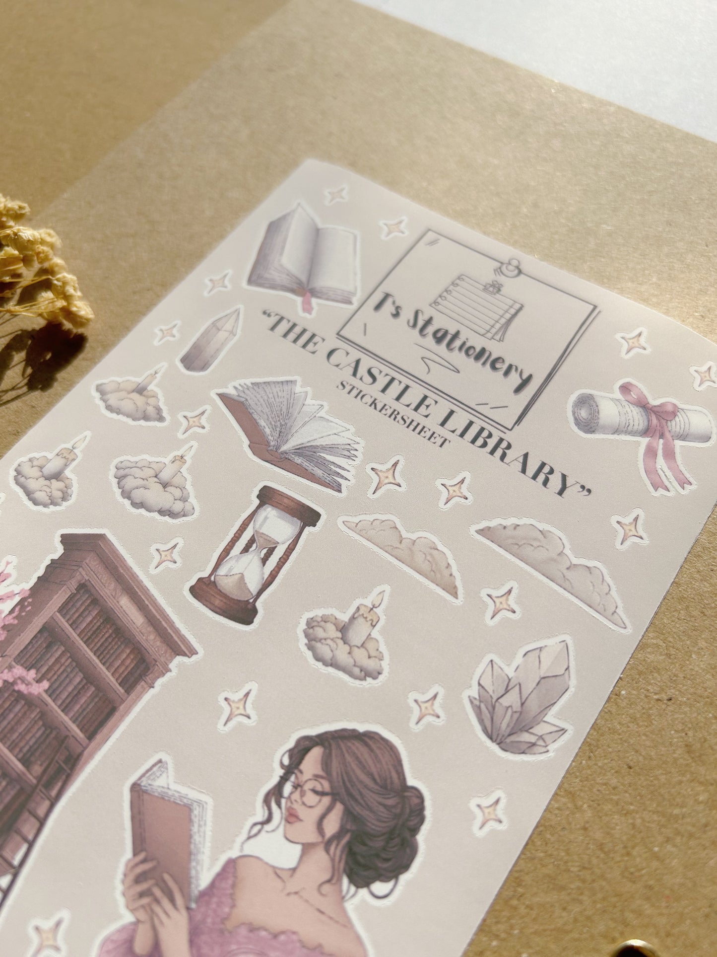 "The Castle Library"  Sticker Sheet