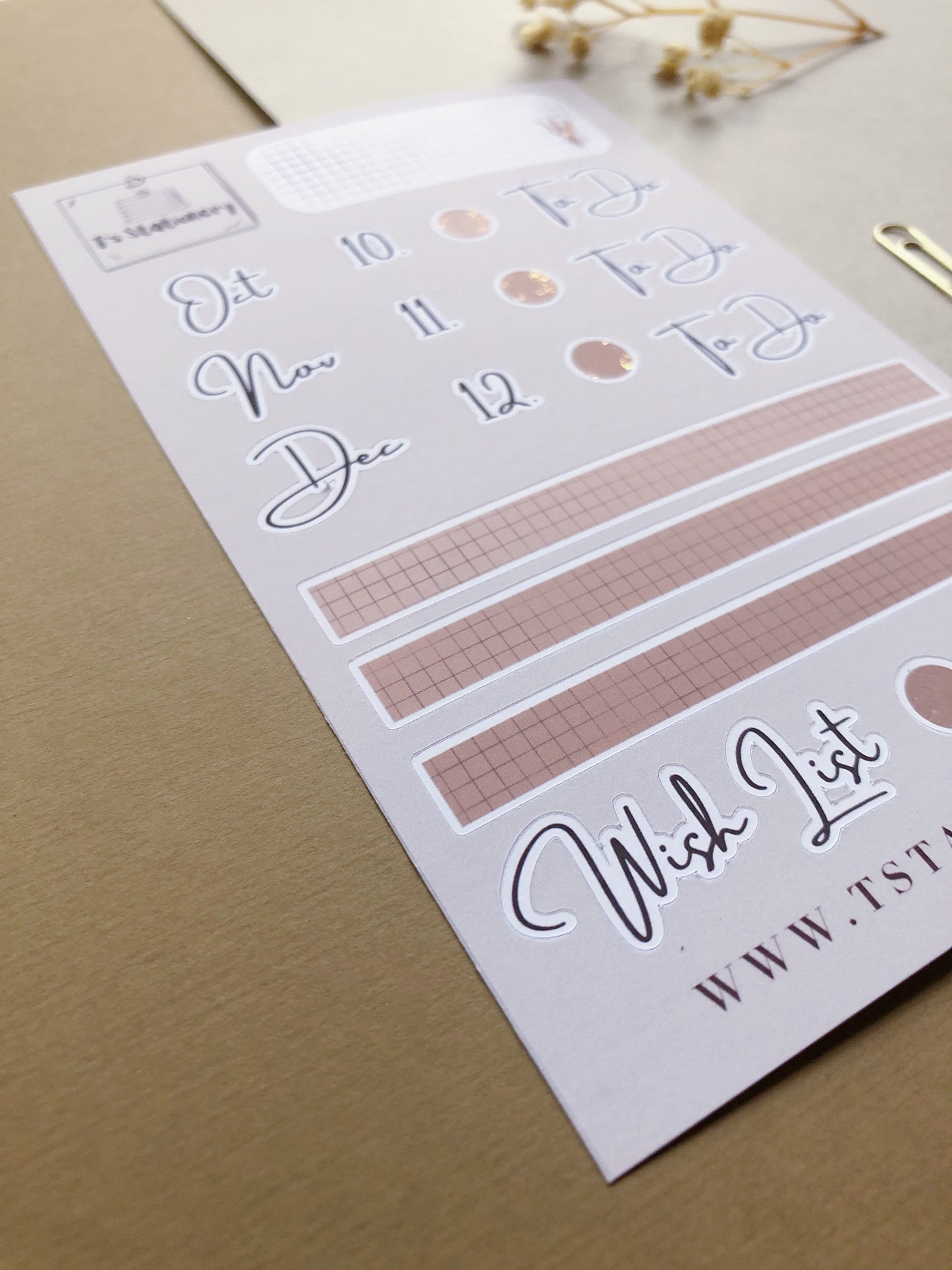 Gold Foil "Fall Planner 2024" Sticker Sheet