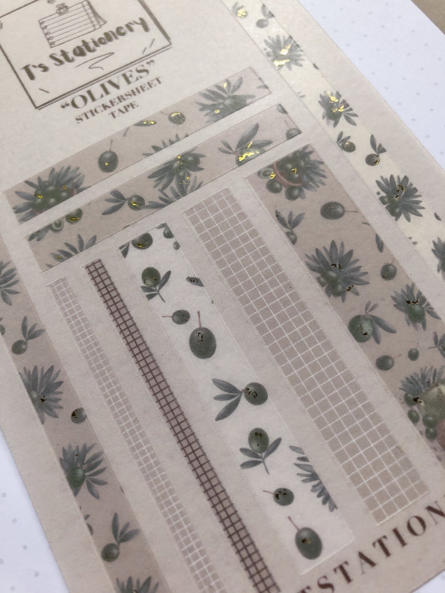 "Olives" Sticker Sheet Tape (WASHI)