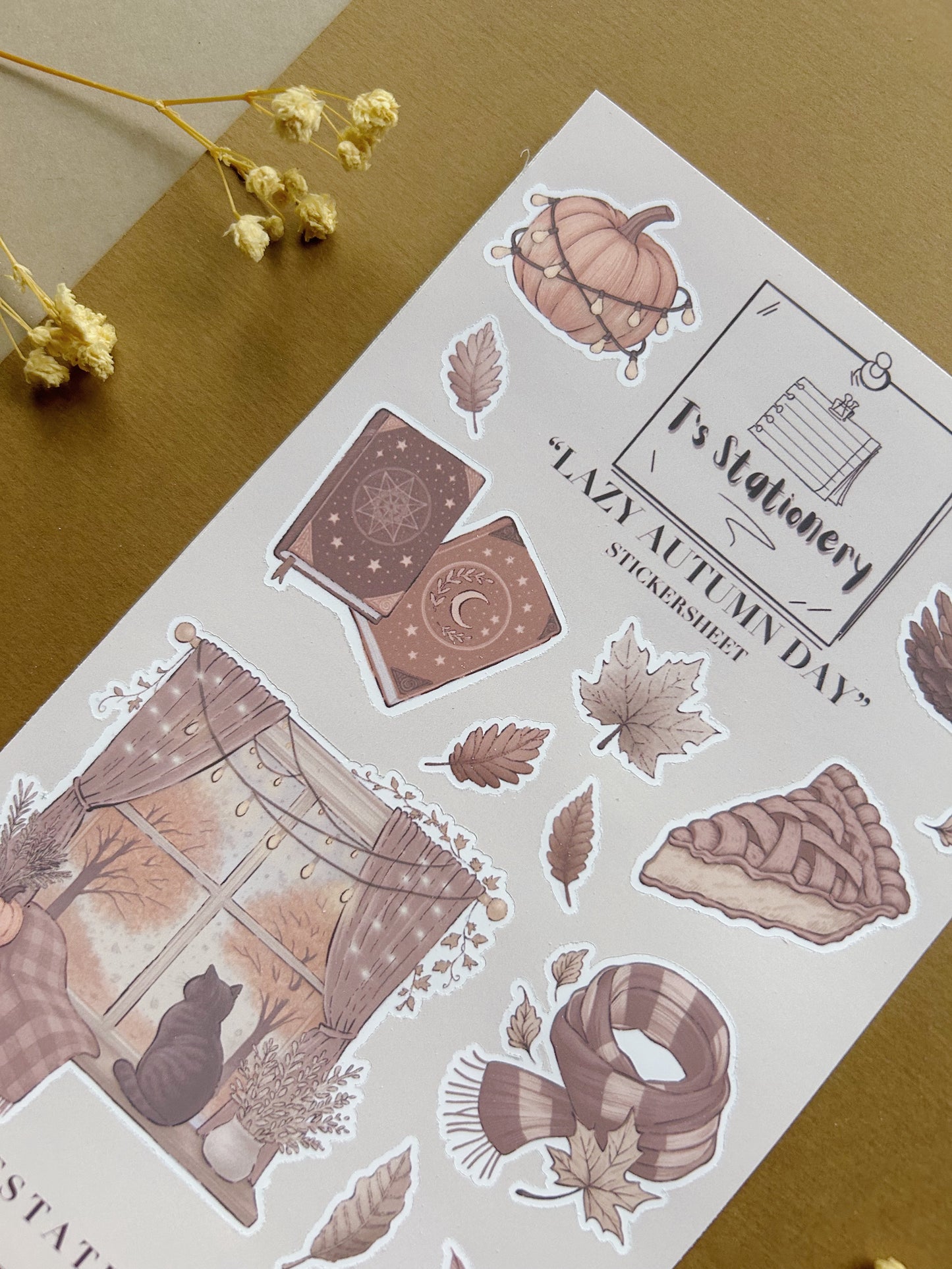 "Lazy Autumn Day"  Sticker Sheet