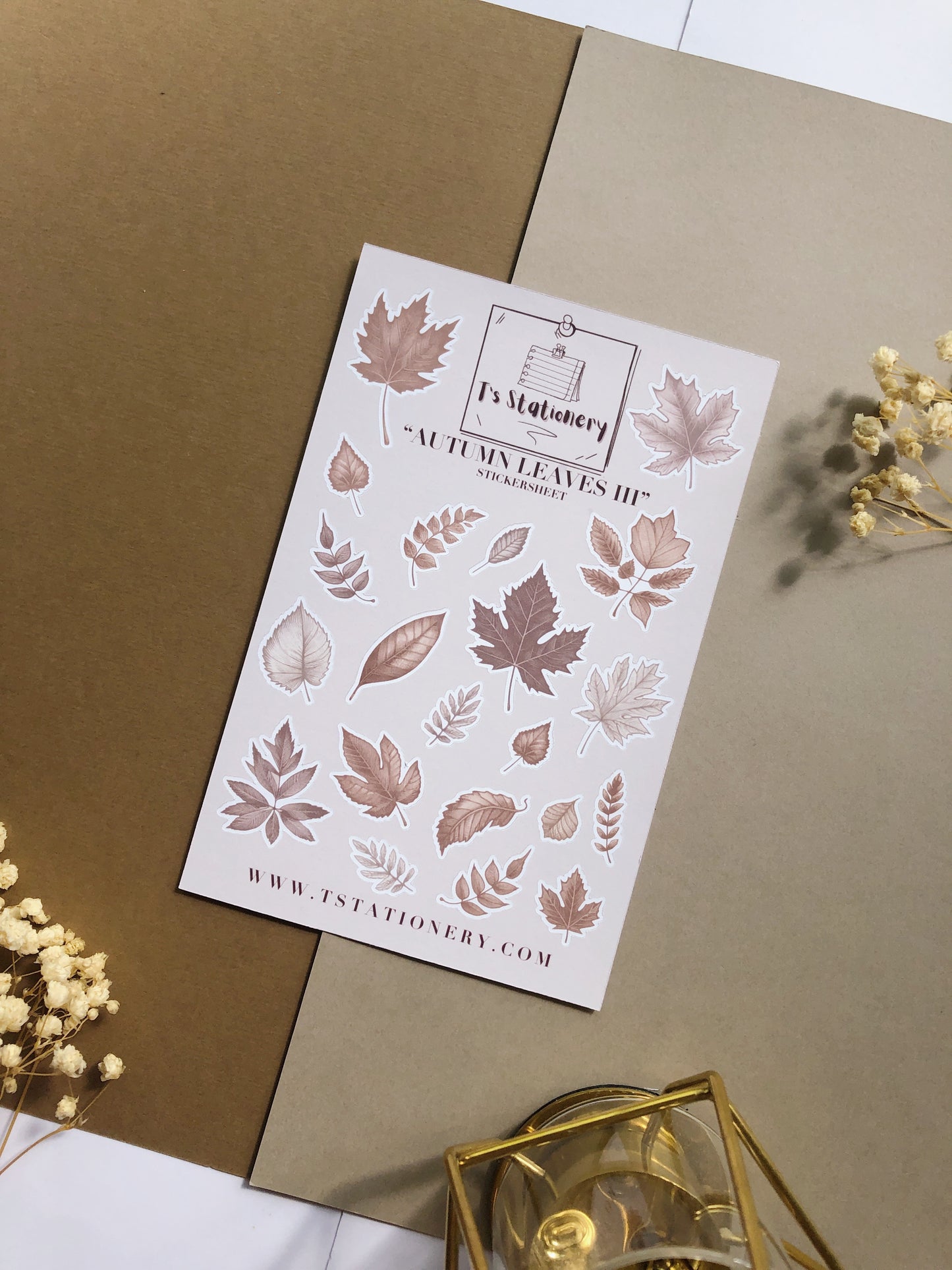 "Autumn Leaves 3" Sticker Sheet