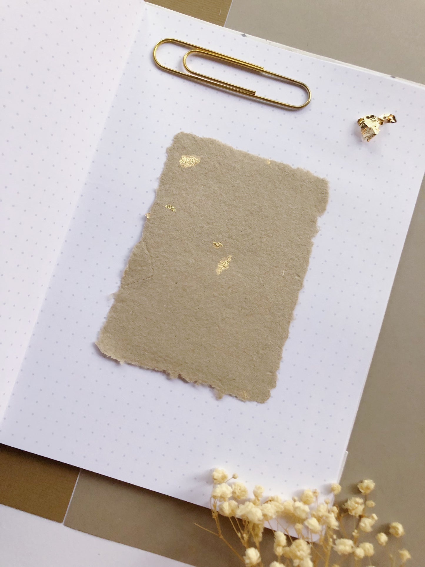 "A6 Hand Made Gold Foil Paper"