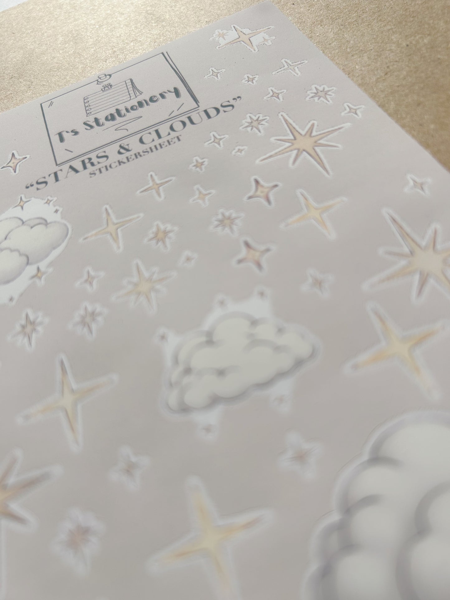 "Stars & Clouds"  Sticker Sheet