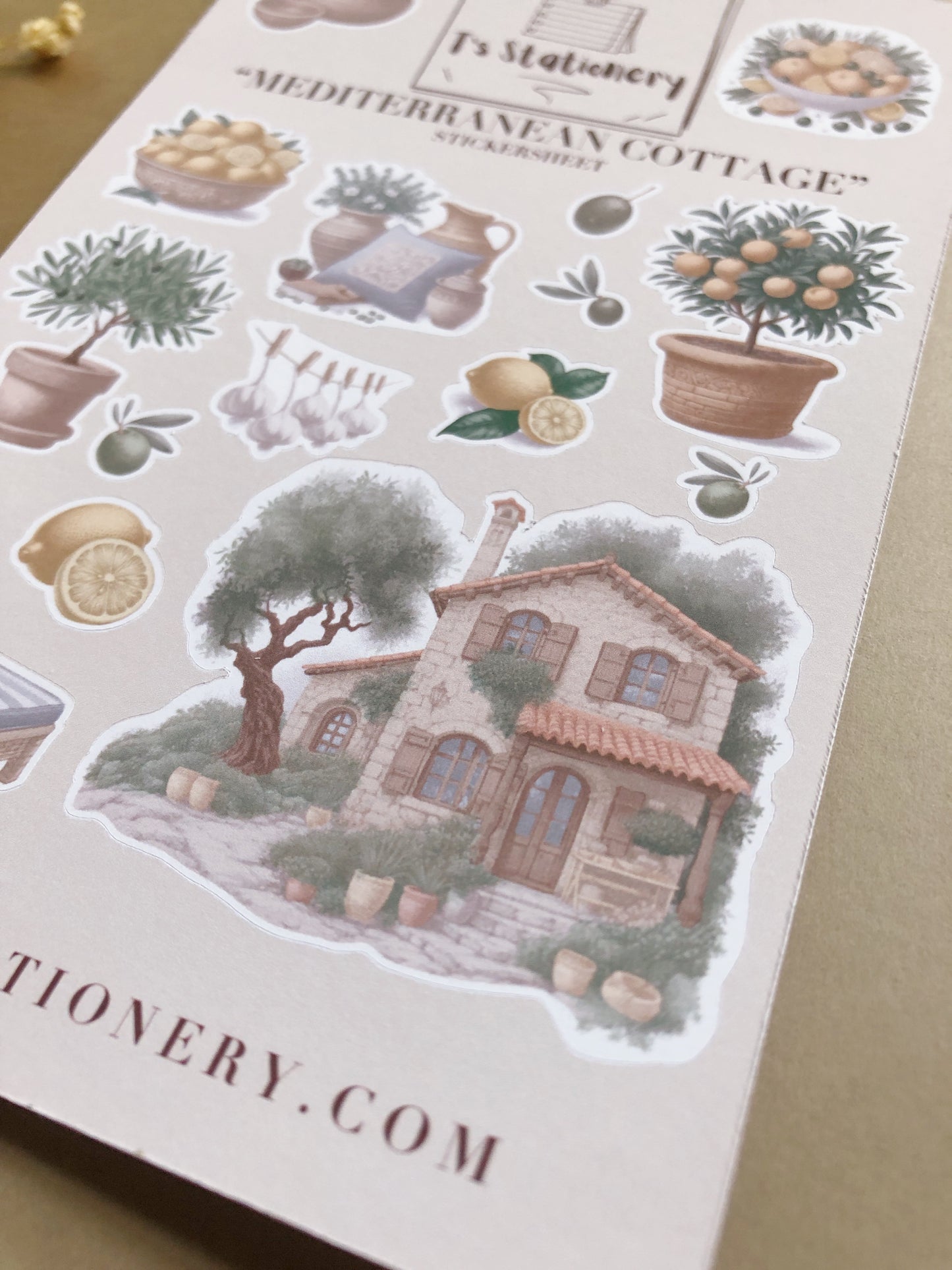 "Mediterranean Cottage" Sticker Sheet