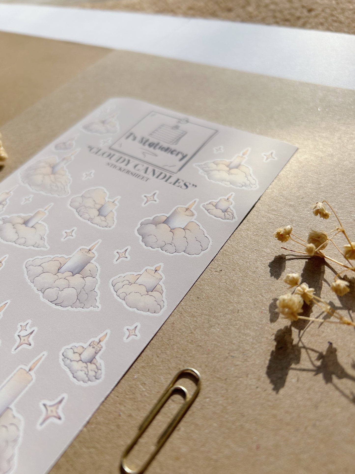 "Cloudy Candles"  Sticker Sheet