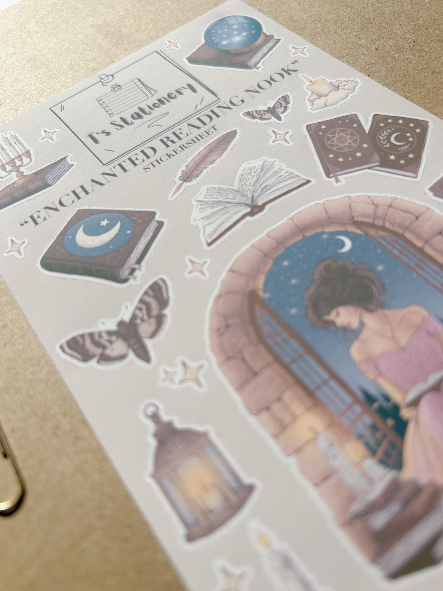 "Enchanted Reading Nook"  Sticker Sheet