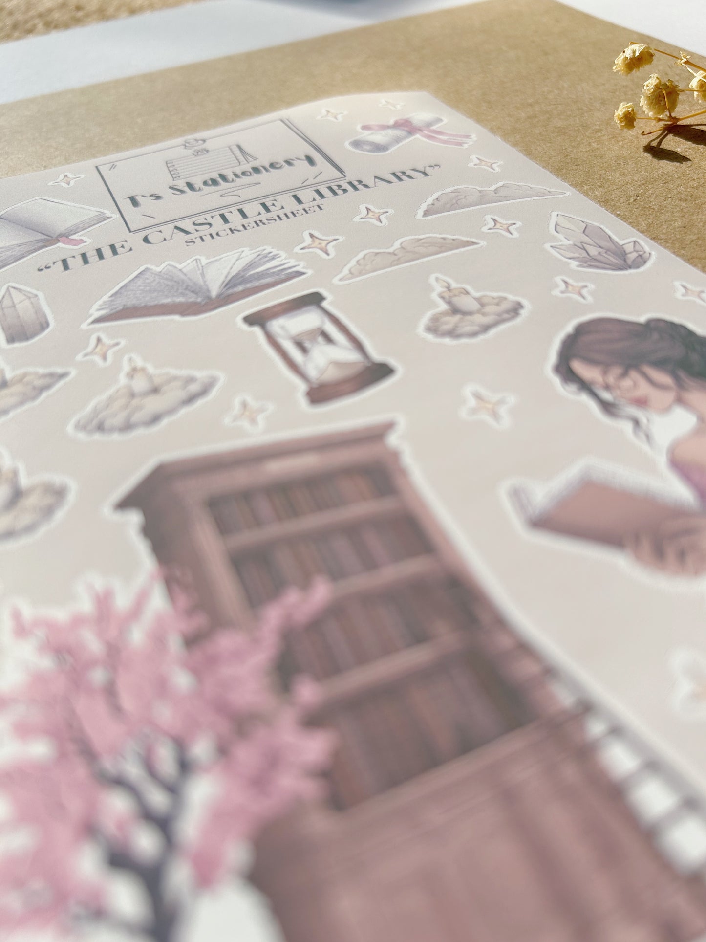 "The Castle Library"  Sticker Sheet