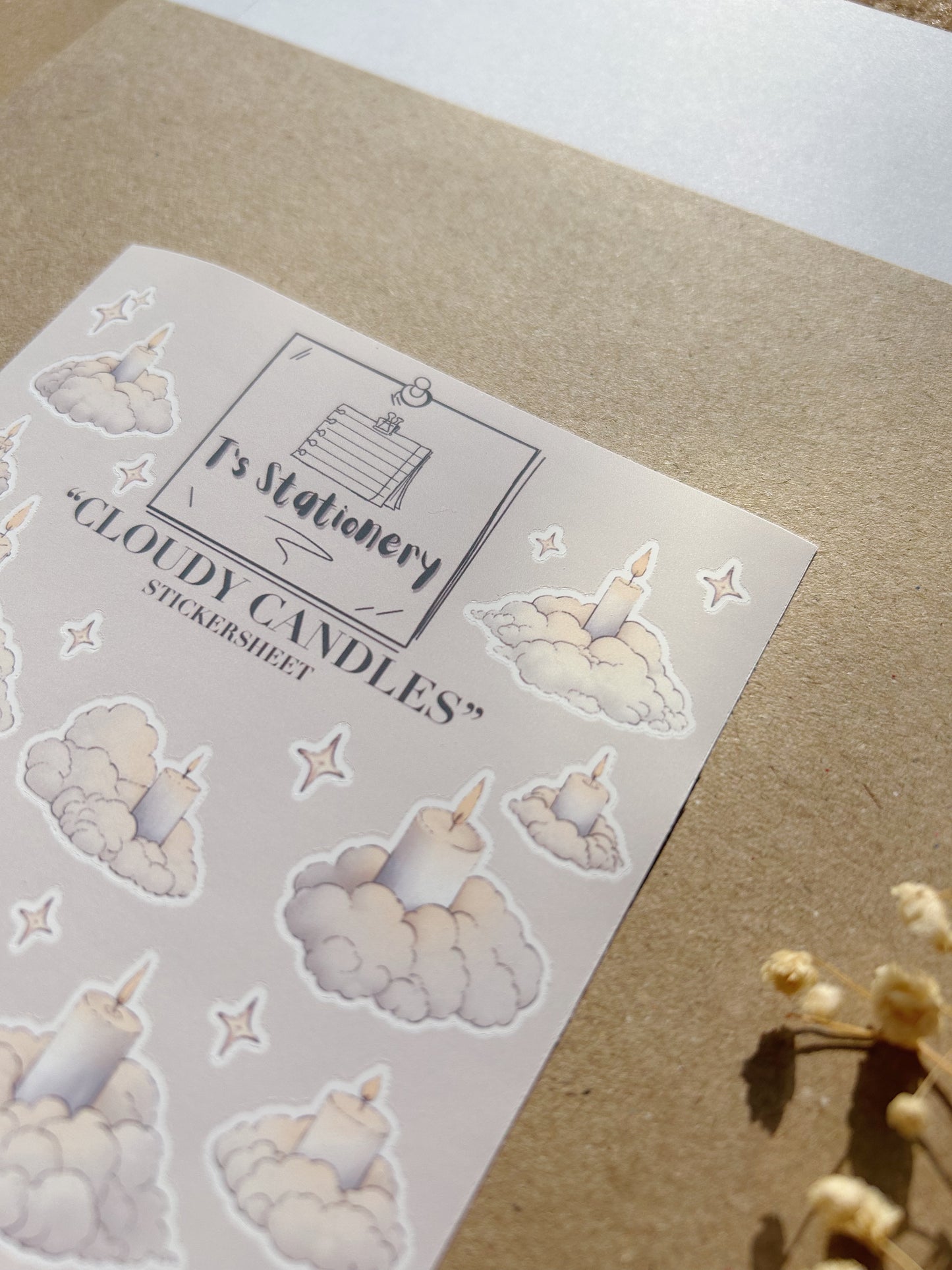 "Cloudy Candles"  Sticker Sheet