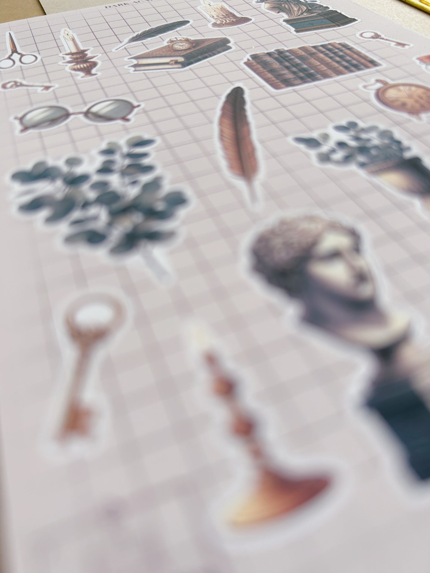 "Dark Academia 2"  Sticker Sheet