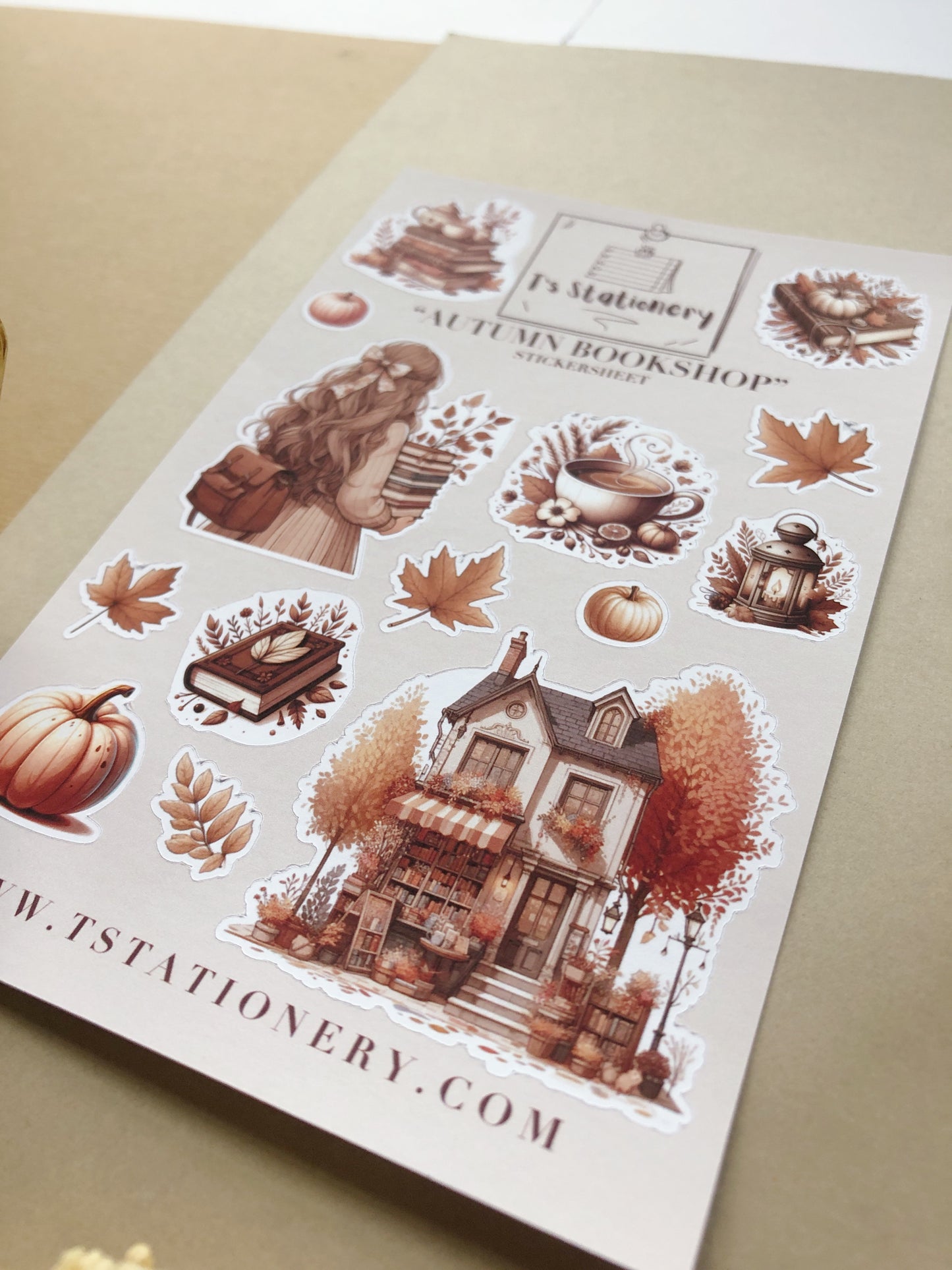 "Autumn Bookshop" Sticker Sheet