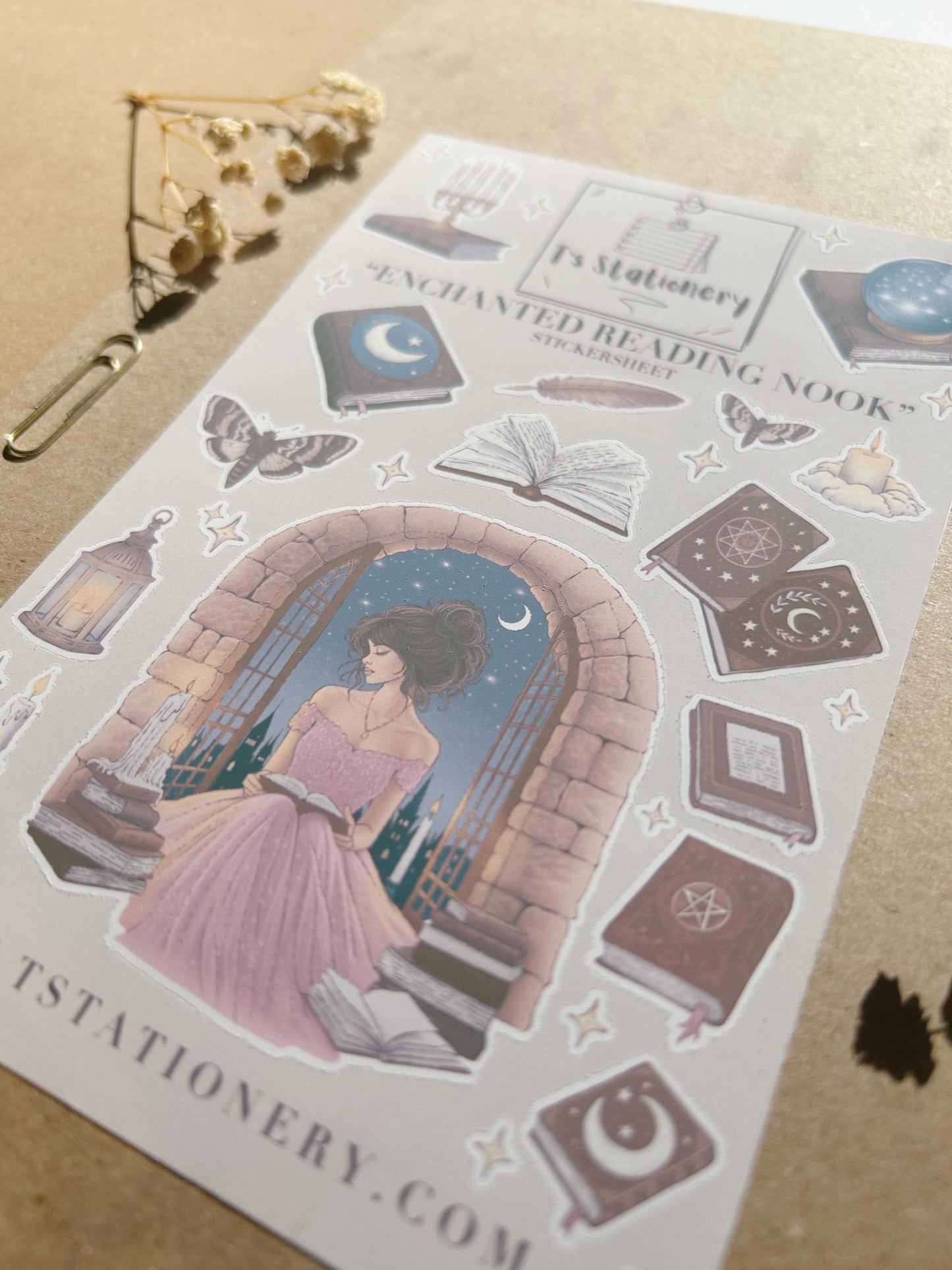 "Enchanted Reading Nook"  Sticker Sheet