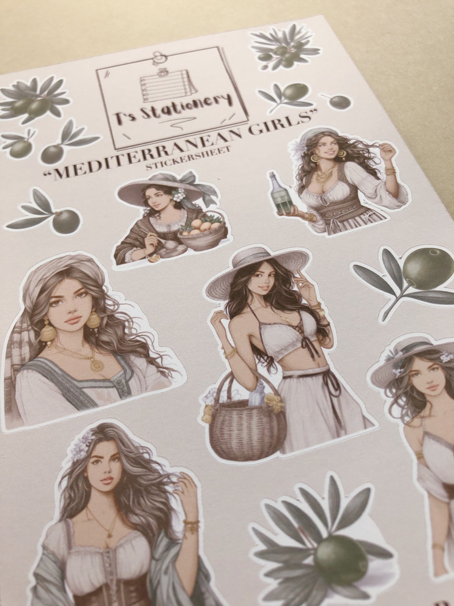 "Mediterranean Girls" Sticker Sheet