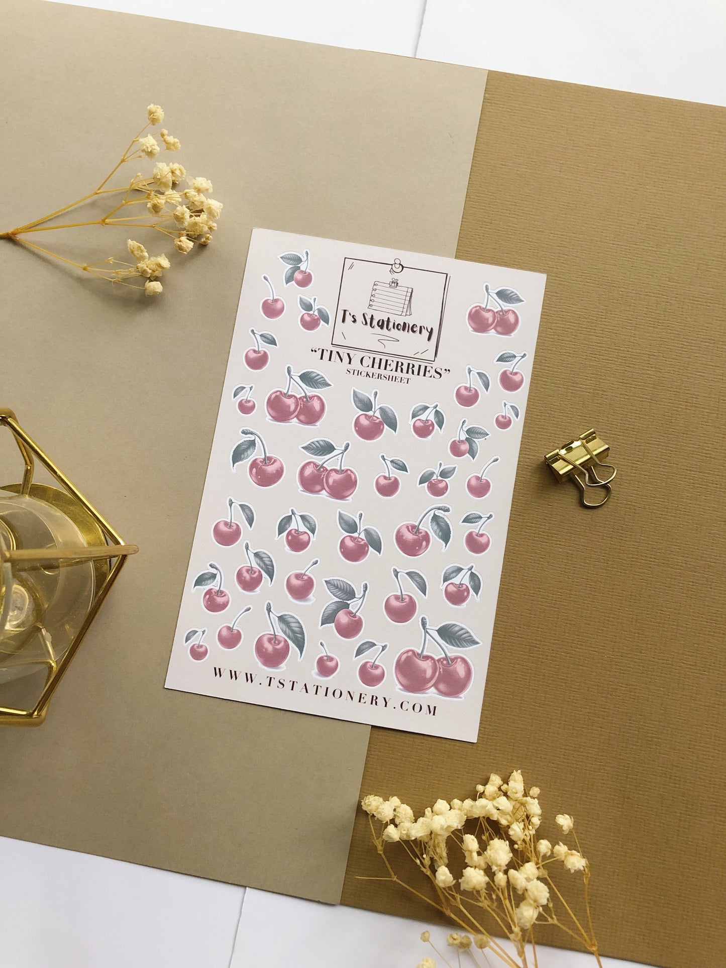 "Tiny Cherries" Sticker Sheet