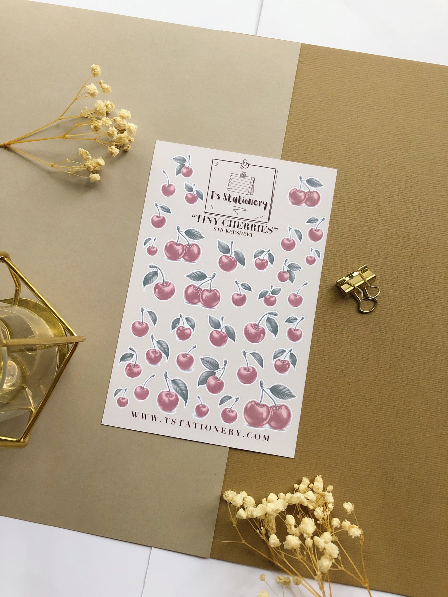 "Cherries" Sticker Sheet Set