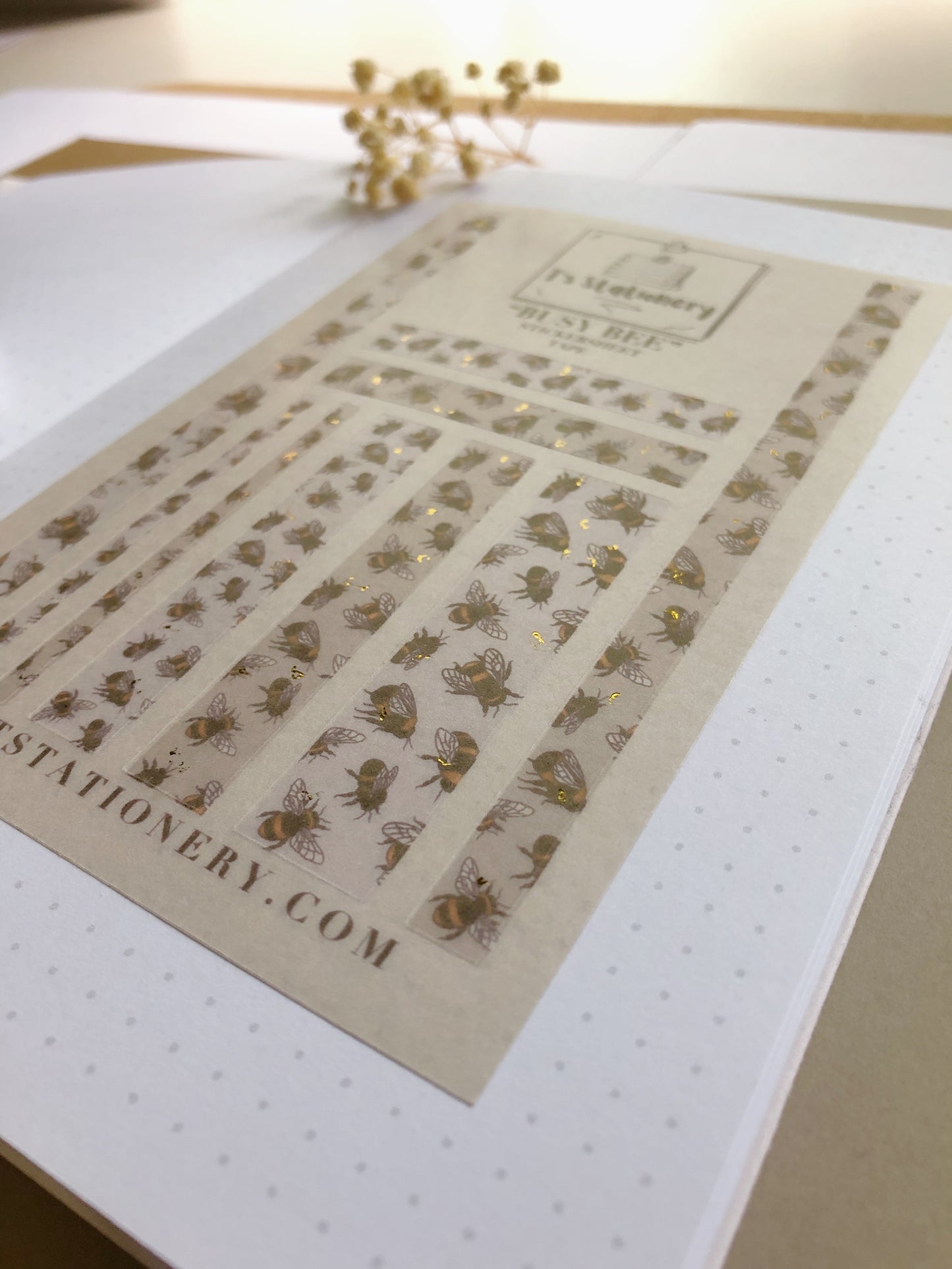 "Busy Bee" Sticker Sheet Tape (WASHI)
