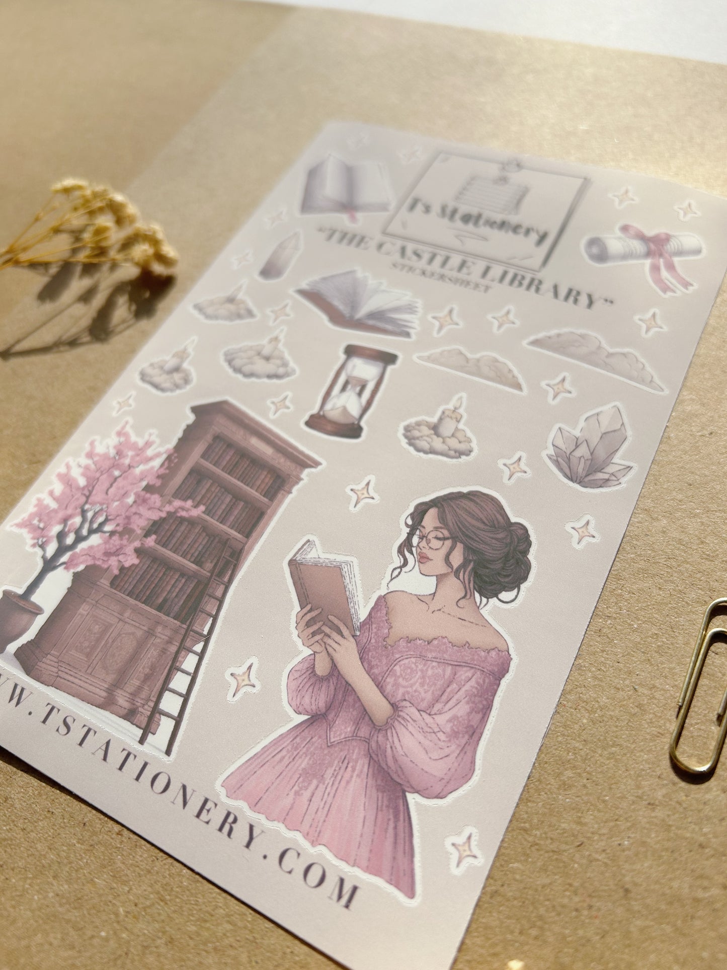 "The Castle Library"  Sticker Sheet