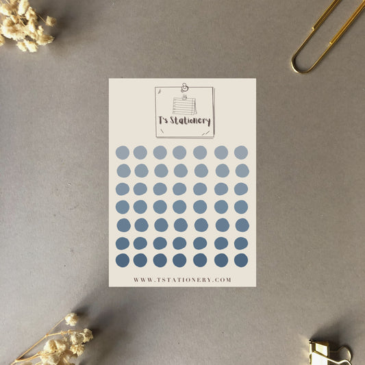 "Navy Blue Dots" Mini Sticker Sheet